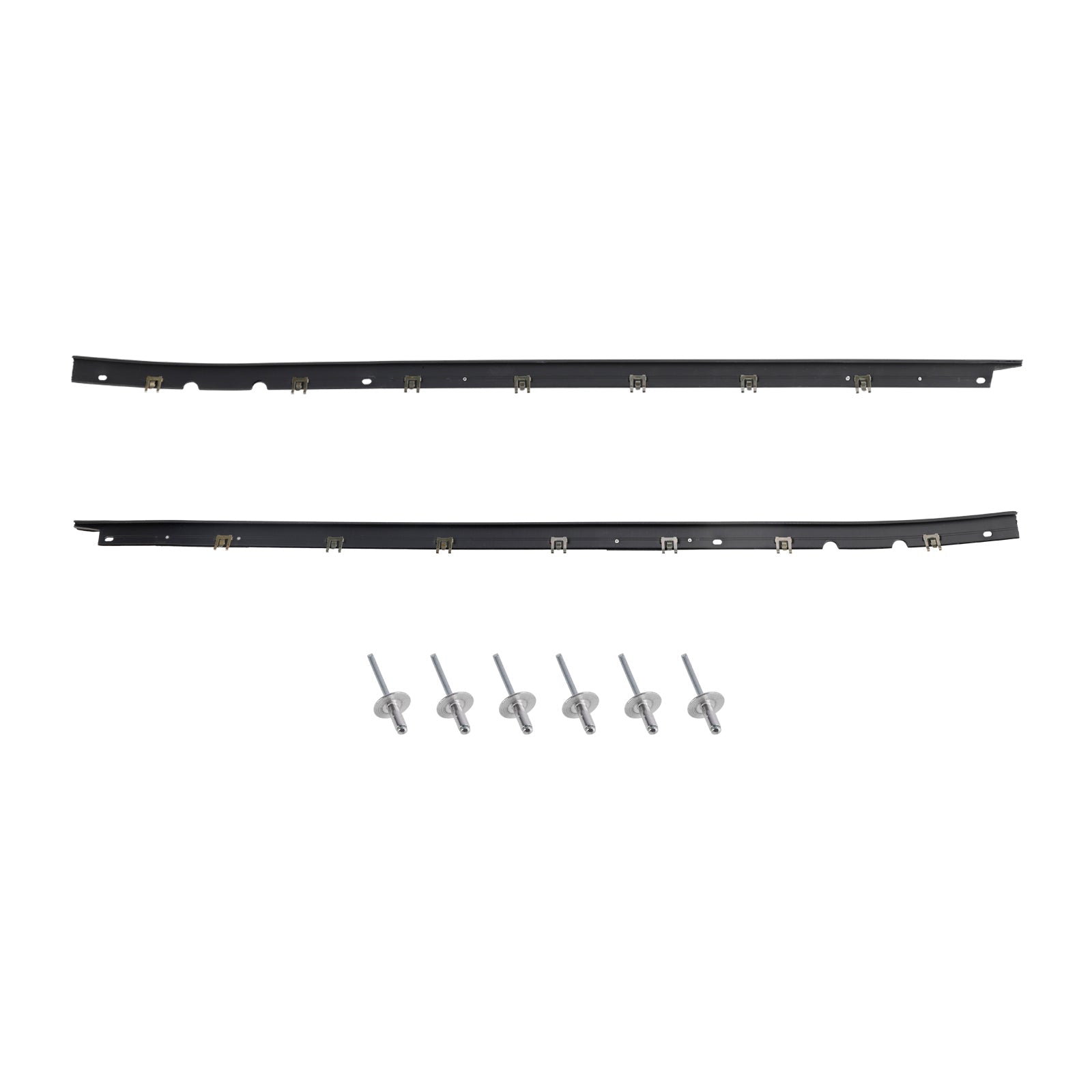 Driver + Passenger Sides Door Panel Outer Window Seals For Corvette 1984-1996