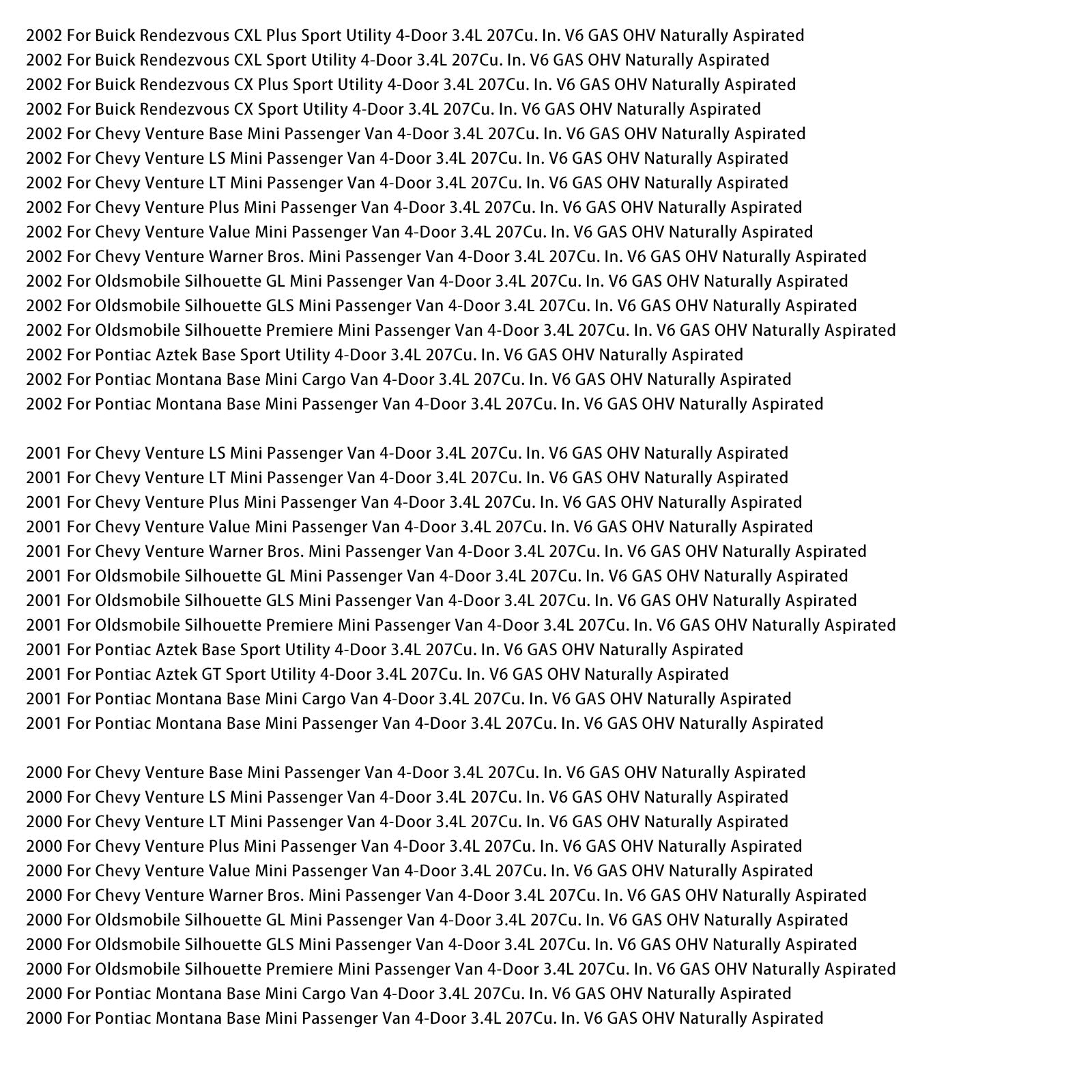 2002-2005 Buick Rendezvous Throttle Body Assembly 12595275