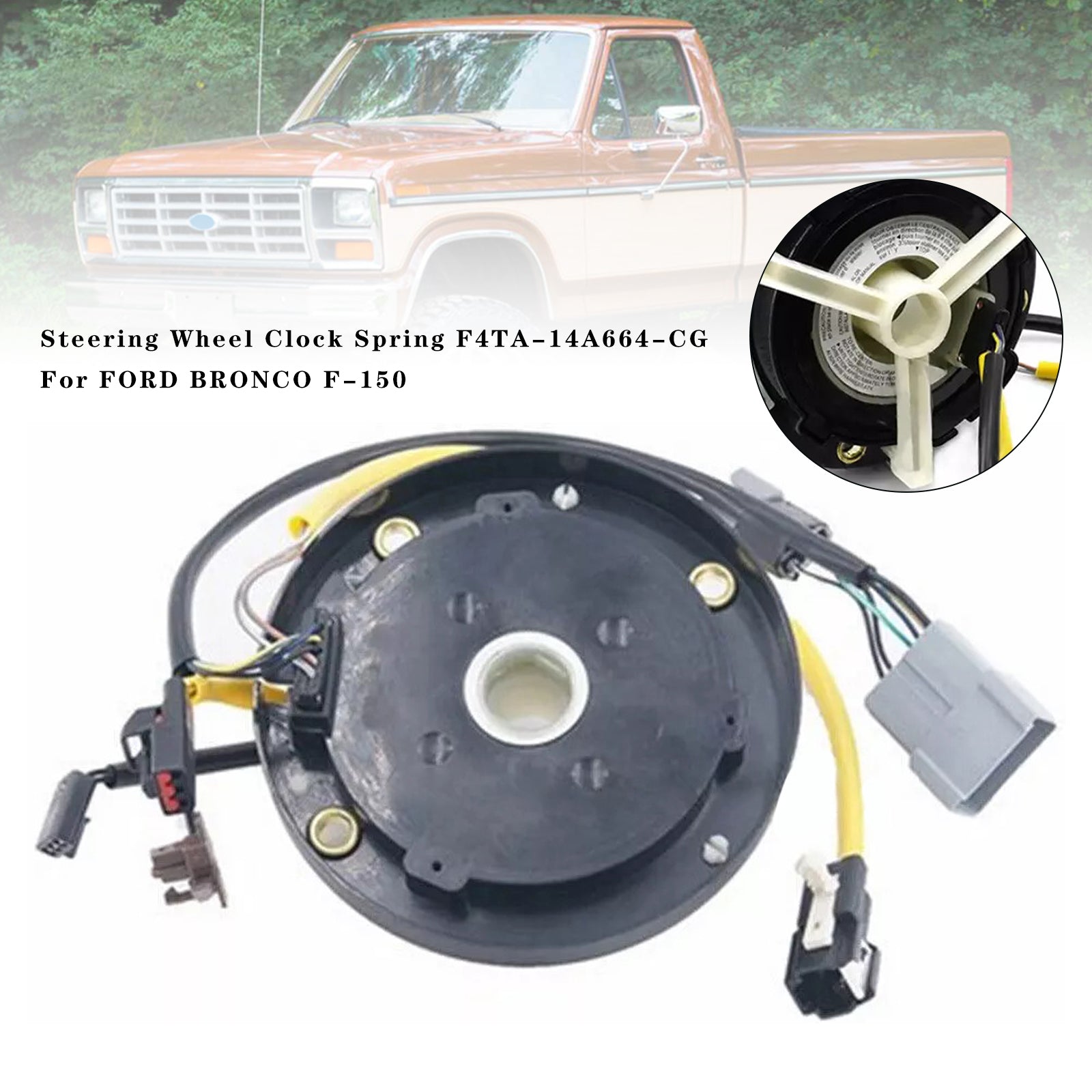 Steering Wheel Clock Spring Without Angle Sensor F4TA-14A664-CG For 1994 FORD BRONCO F-150