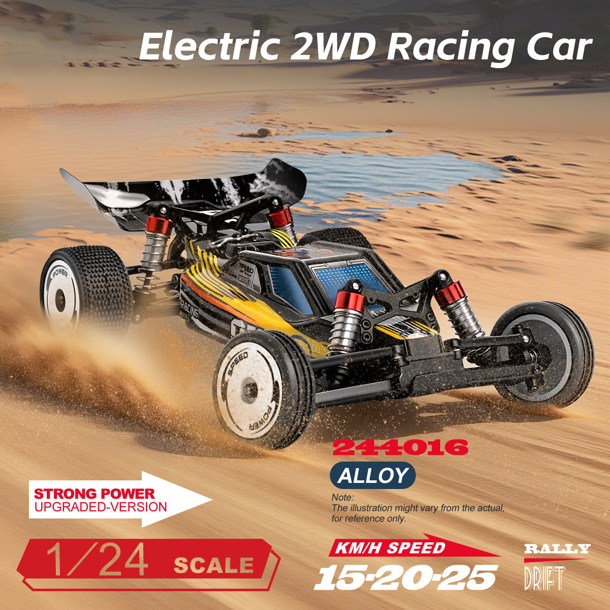 Wltoys 244016 2.4G 1:24 Scale 2WD High Speed Racing Off Road Remote Control Car