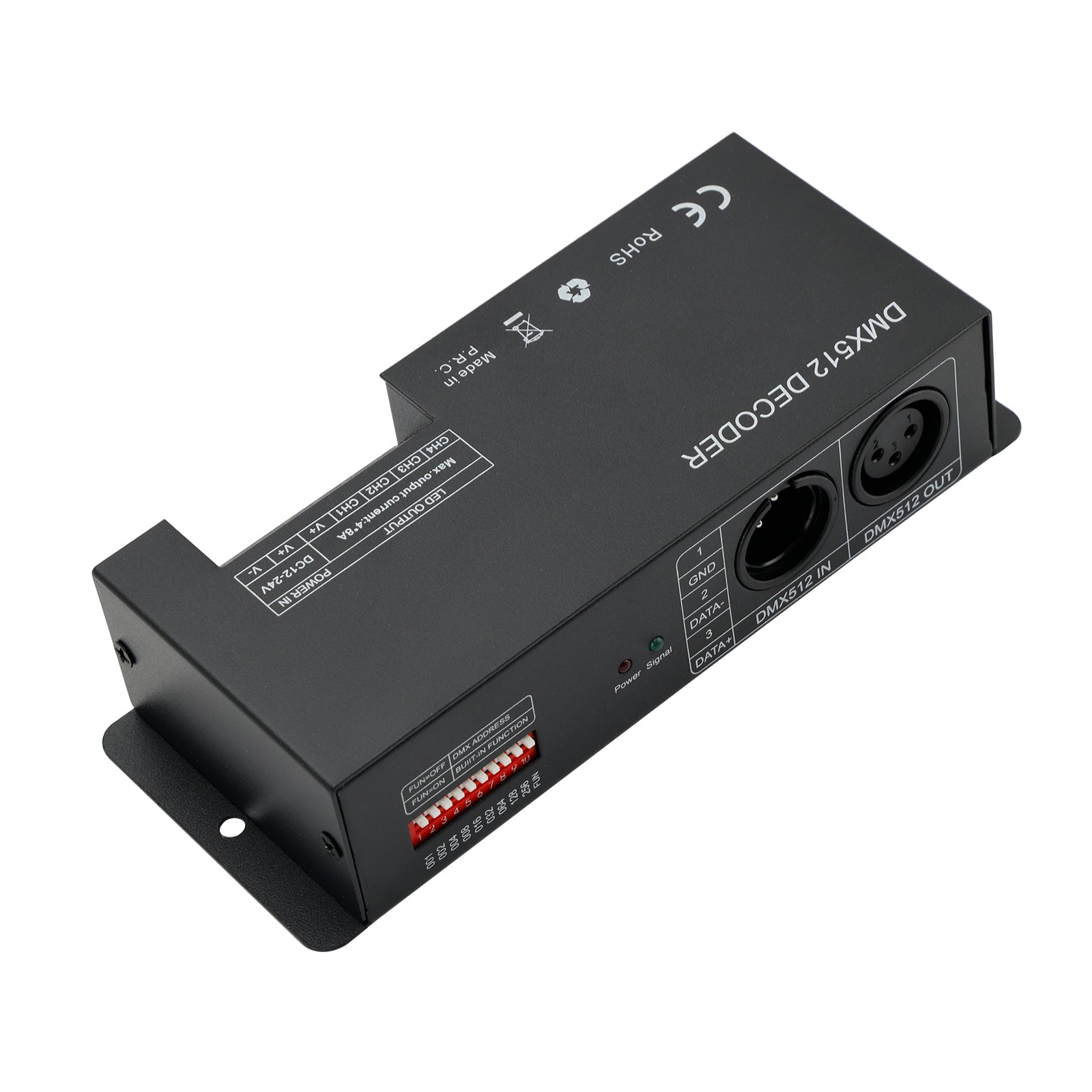 4 채널 DMX 512 디코더 RGBW PWM DIMMER 드라이버 LED 스트립 라이트 컨트롤러