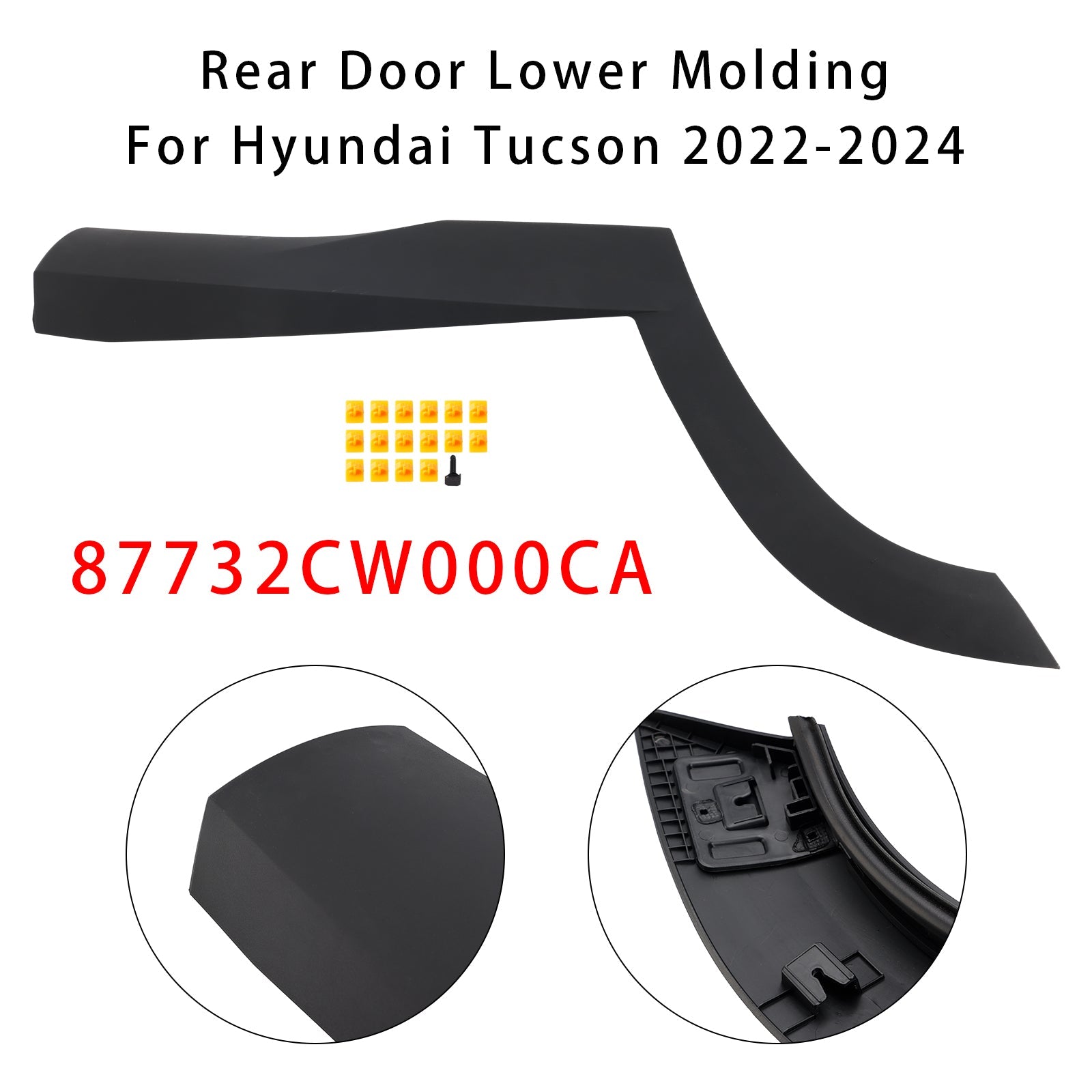 2022-2023 Hyundai Tucson Rear Right Side Door Lower Molding 87732CW000CA