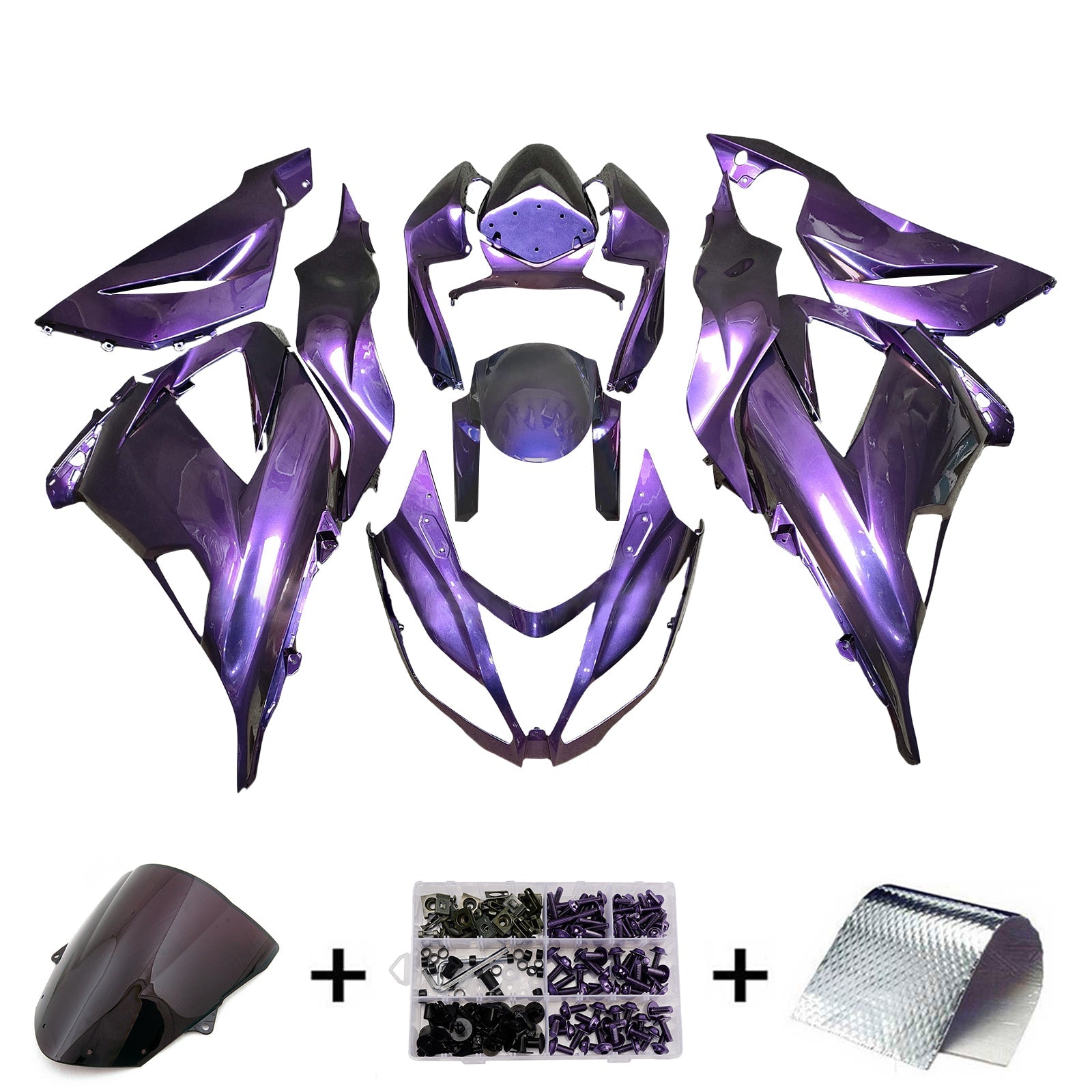 Injection Fairing Kit Bodywork Plastic ABS fit For Kawasaki ZX6R 636 2013-2018