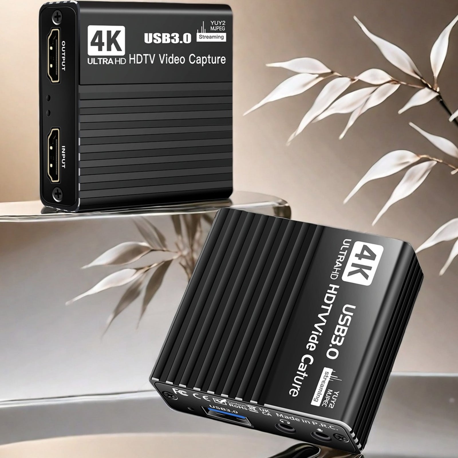 USB 3.0 Video Capture Card HDMI 4K Recording Box Game Live Broadcast Microphone