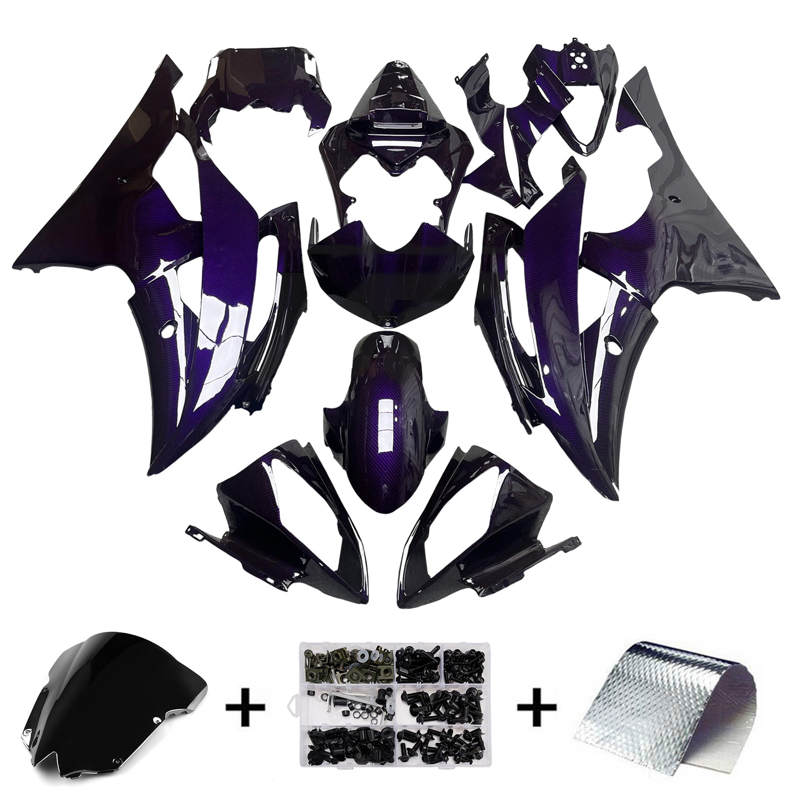 Injection Fairing Kit Bodywork Plastic ABS For Yamaha YZFR6 YZF-R6 2008-2016