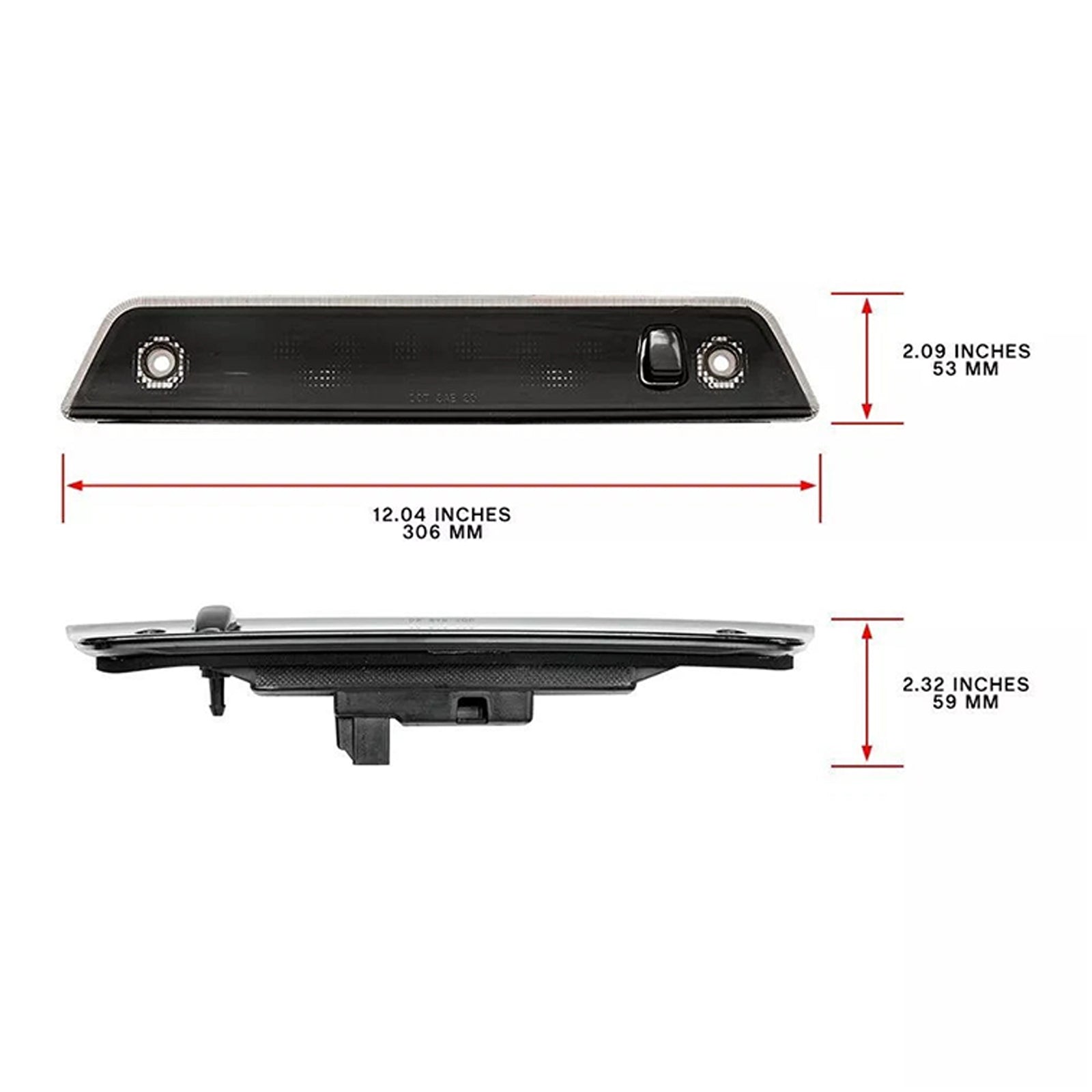 2005-2010 Jeep Grand Cherokee LED Third 3rd Brake Light 55157397AD Black