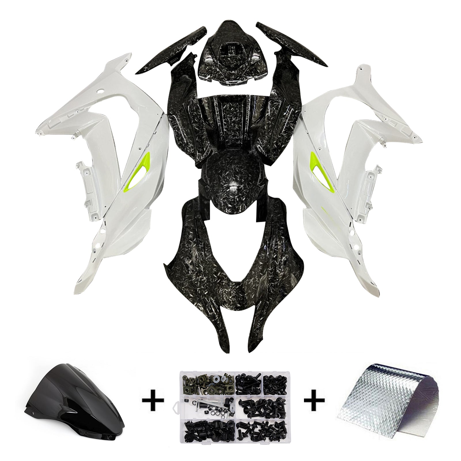 Injection Fairing Kit Bodywork Plastic ABS fit For Kawasaki ZX10R 2016-2020