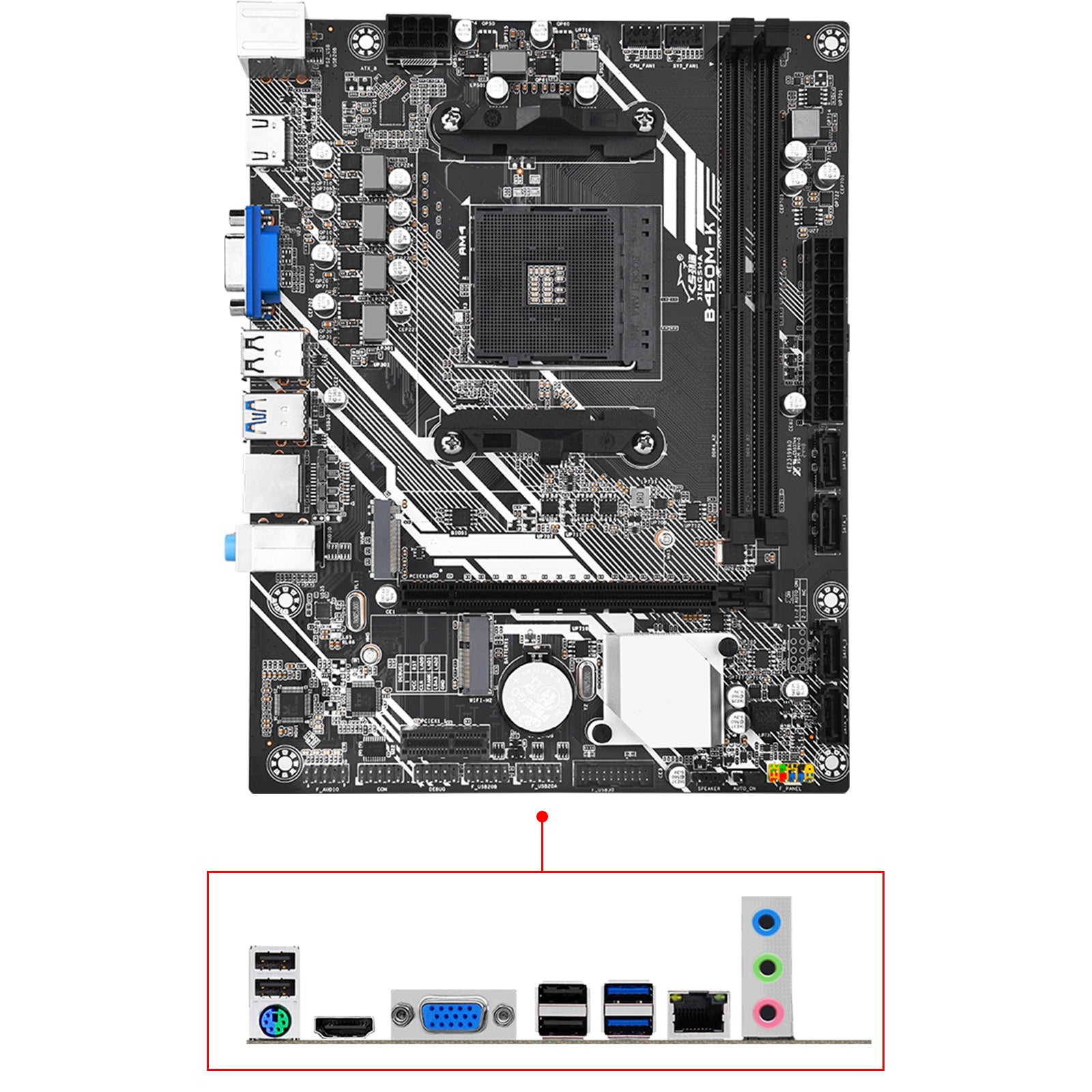 B450M-K Computer Motherboard Desktop DDR4 AM4 CPU WIFI NVME Gigabit Network Card