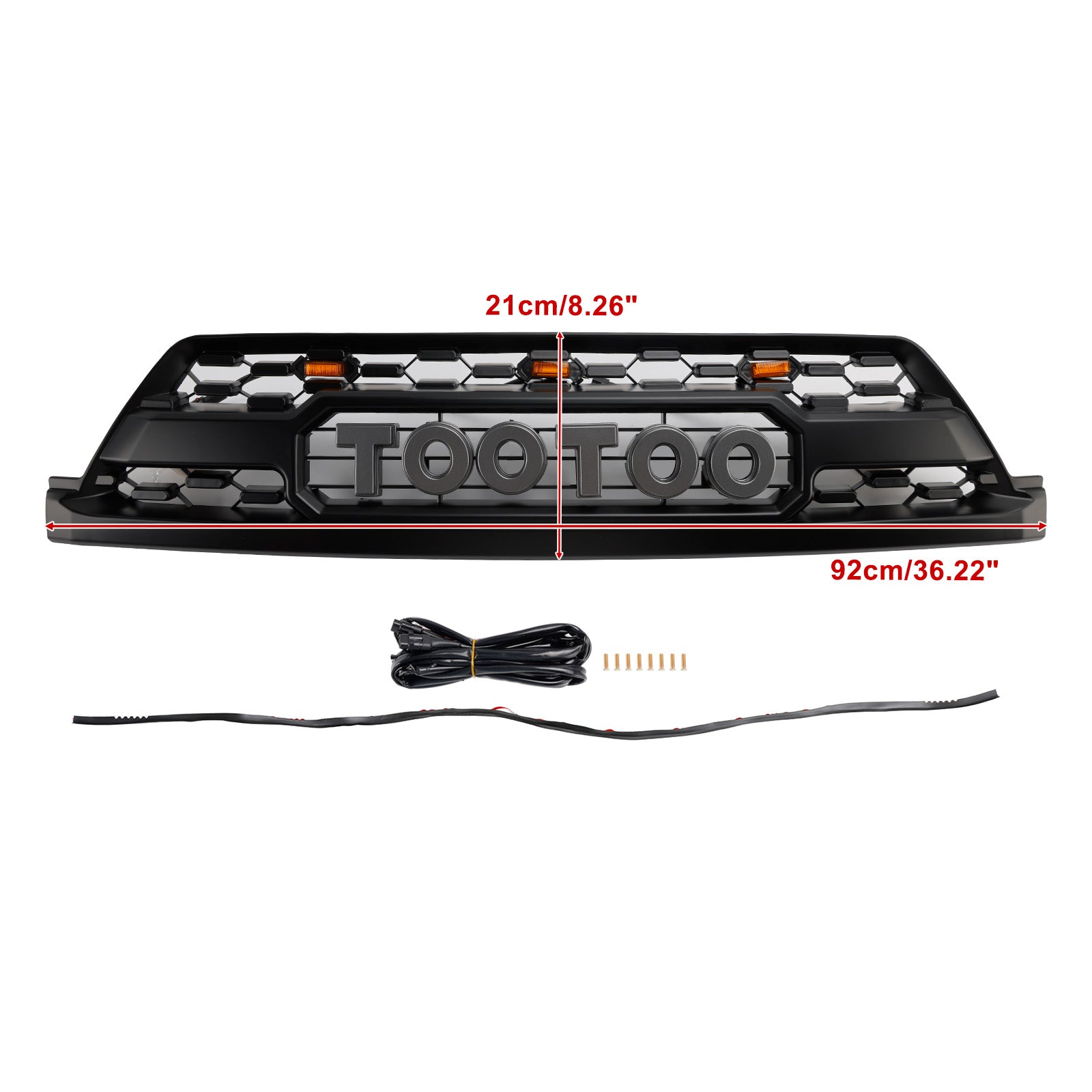 2002-2005 Toyota 4Runner TRD PRO Style W/ LED Front Bumper Grill Grille