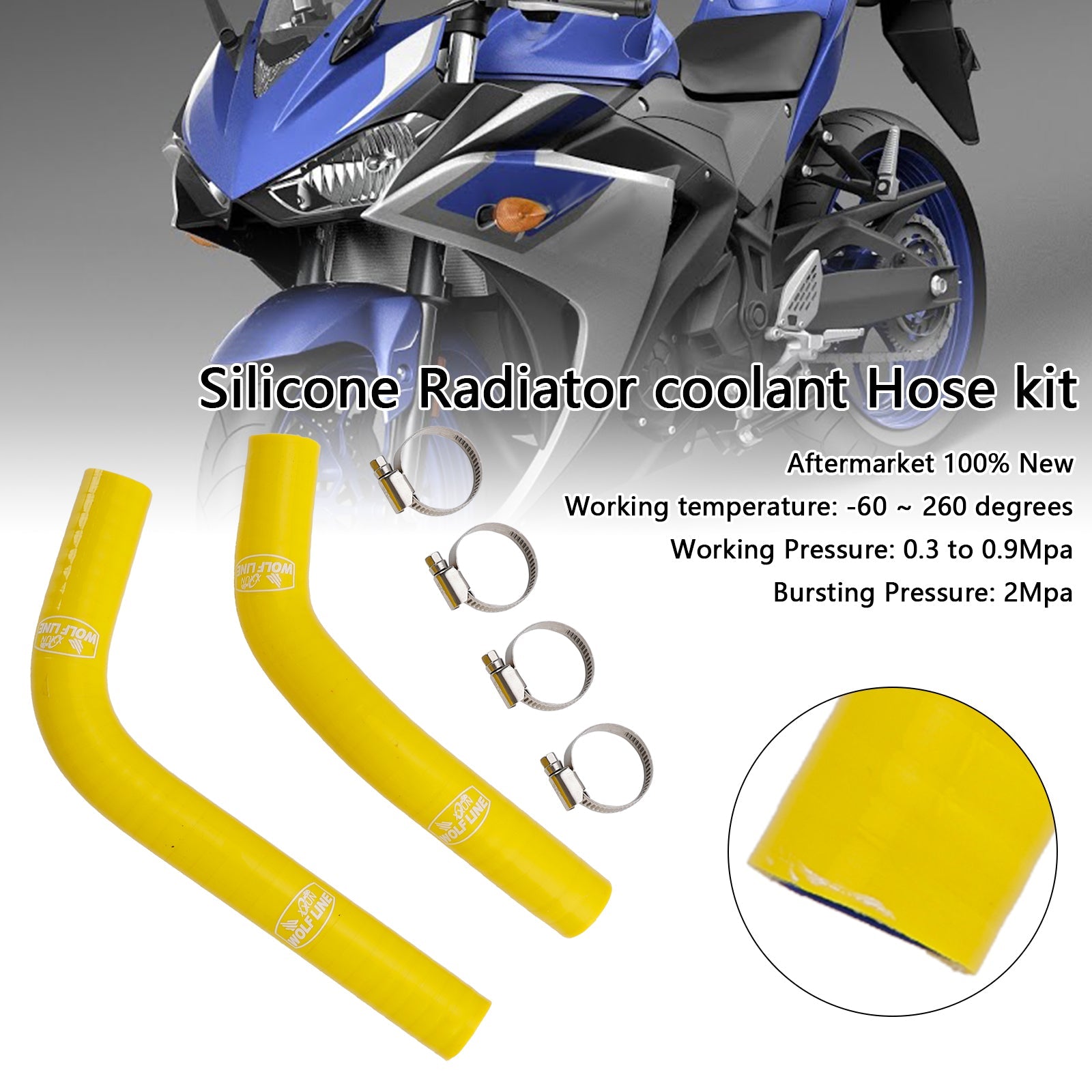Silicone Radiator coolant Hose For Yamaha MT-03 MT-25 YZF R3 R25 2015-2024