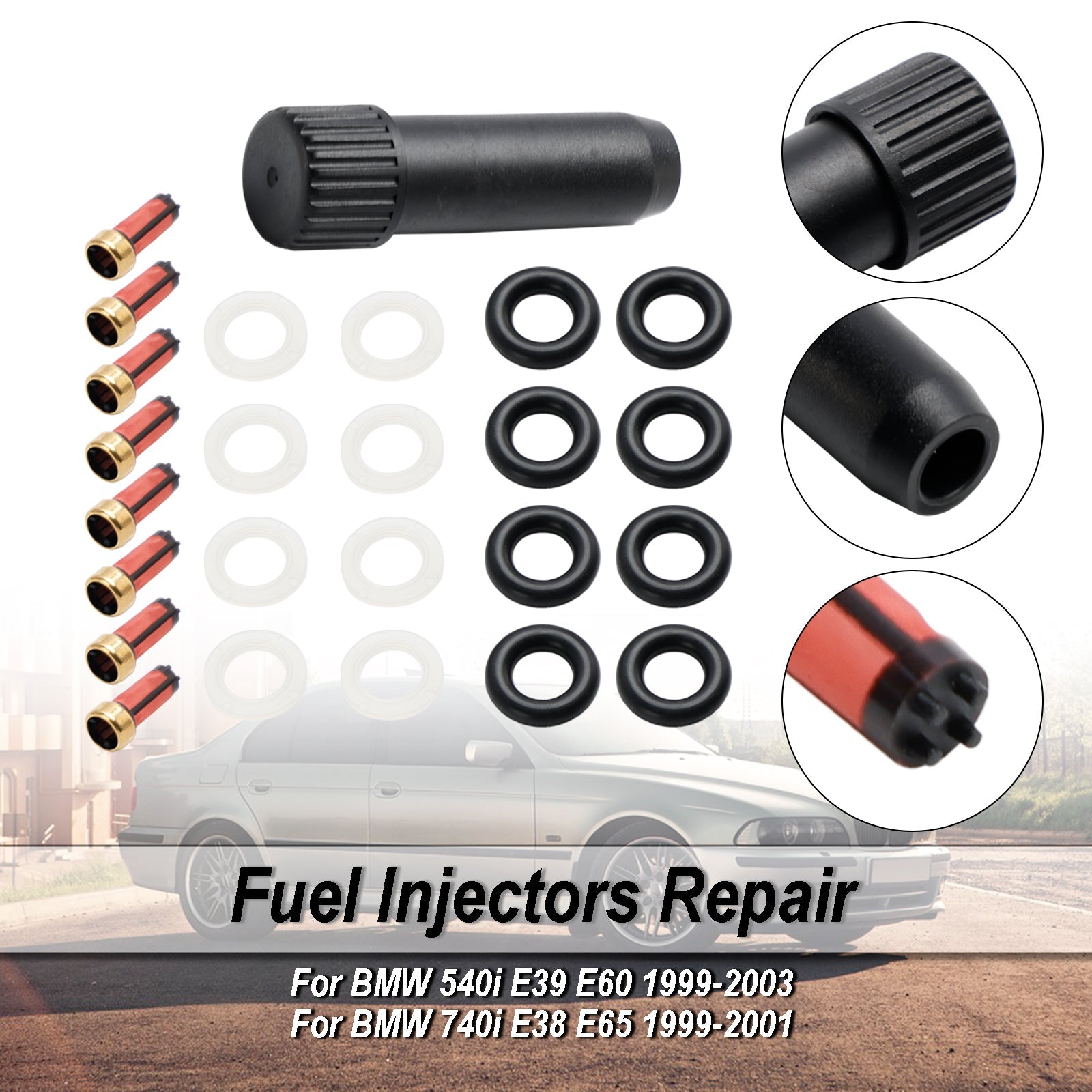연료 인젝터 수리 씰 키트 0280155823 FIT BMW 540I 740I 740IL V8 FJ754