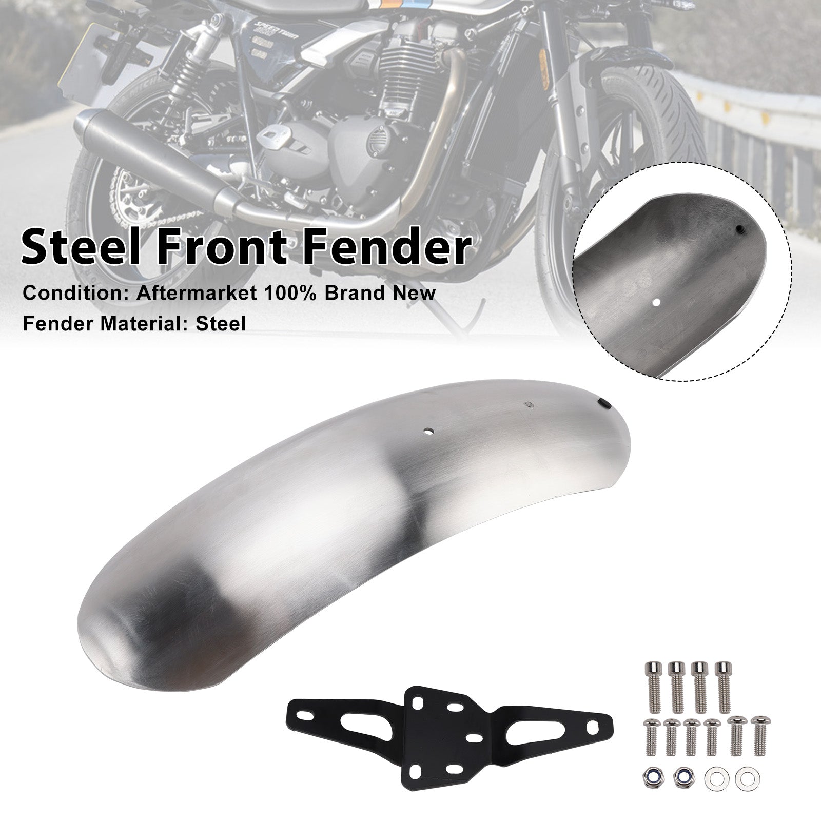 Steel Front Fender Mudguard For Street Scrambler 900 Speed Twin 900