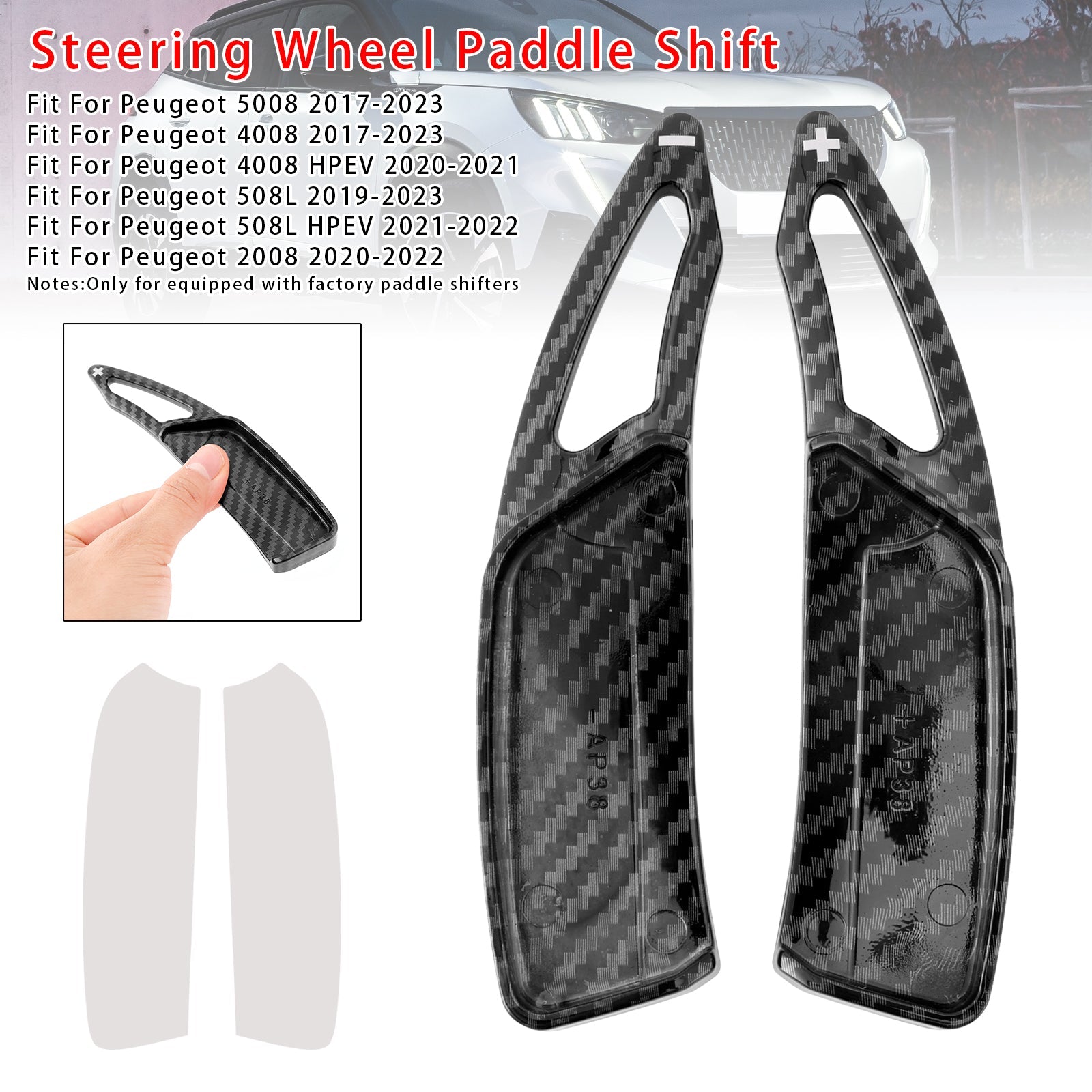 Steering Wheel Paddle Shifter Extension Fit For Peugeot 2017-2023
