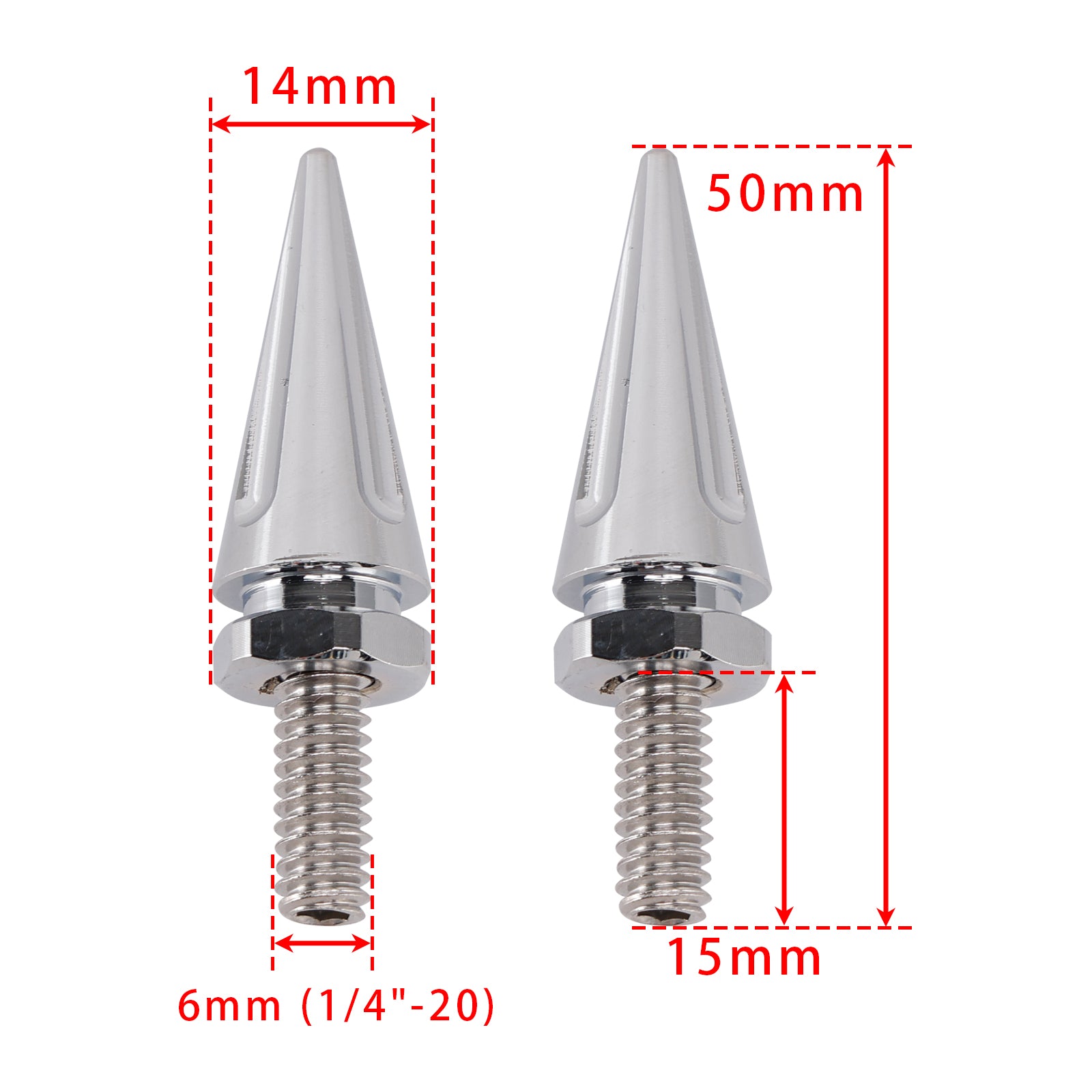 3x Silver Spike Windshield Bolts For Street Glide Electra Glide Touring '14-'25