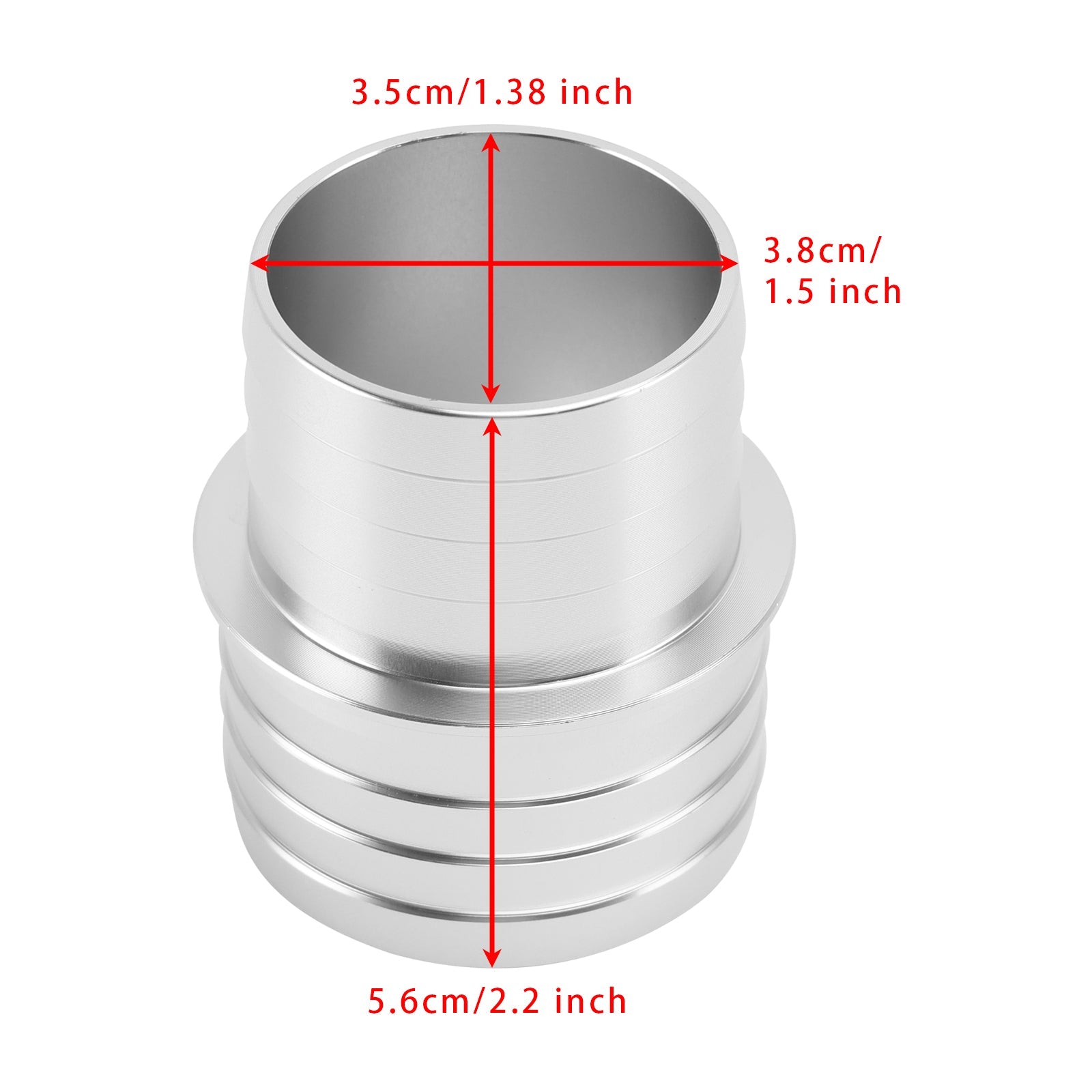 1-1/2" to 1-3/4" Inch Hose Barb Splice Coupler Repair Reducer Fitting Adapter