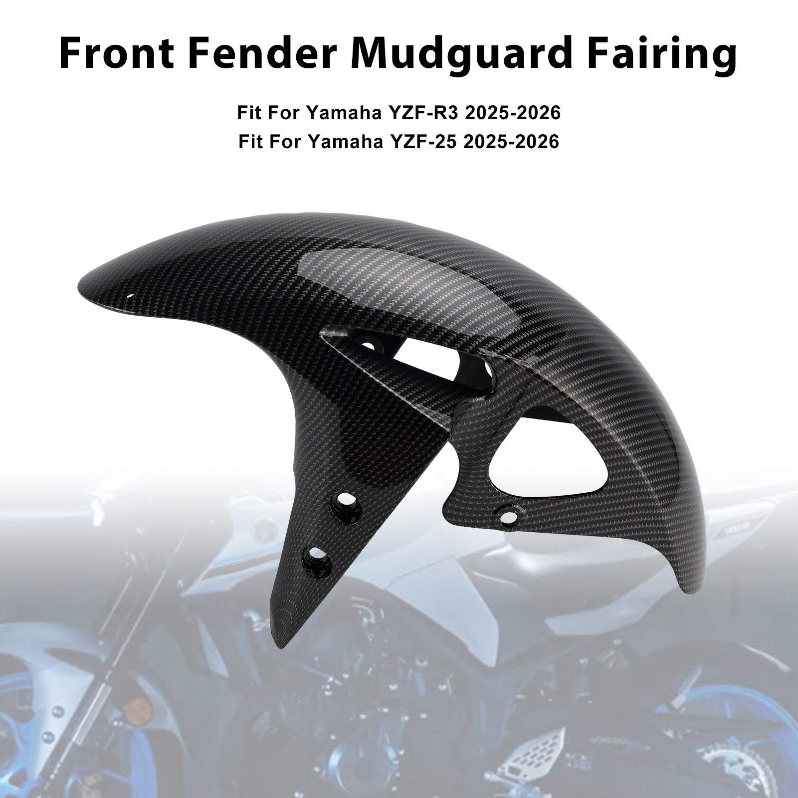 2025-2026 Yamaha YZF-R3 YZF R25 MT-03 Front Fender Mudguard Fairing