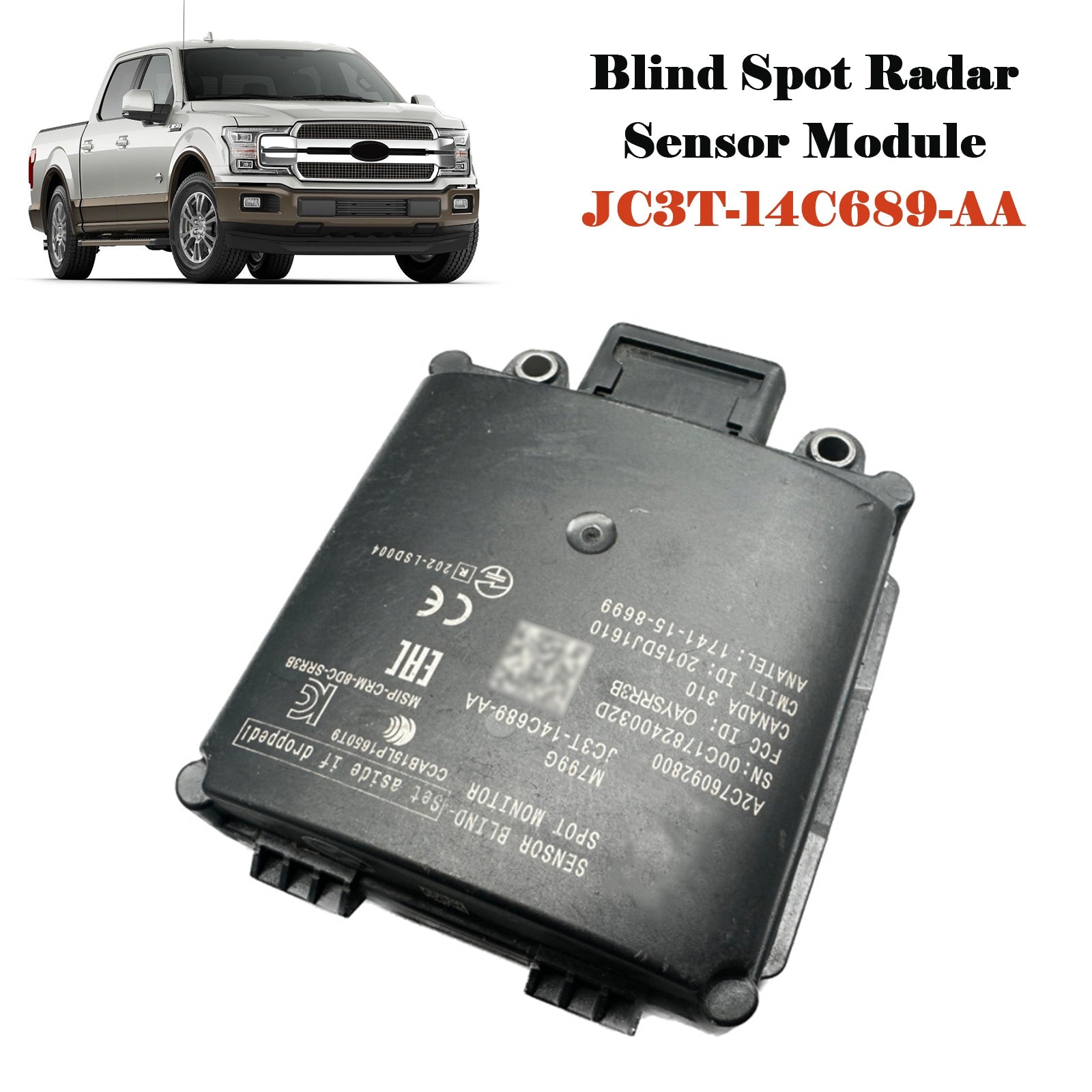 Blind Spot Monitor Sensor Module JC3T-14C689-AA For Ford F150 F250 Super Duty