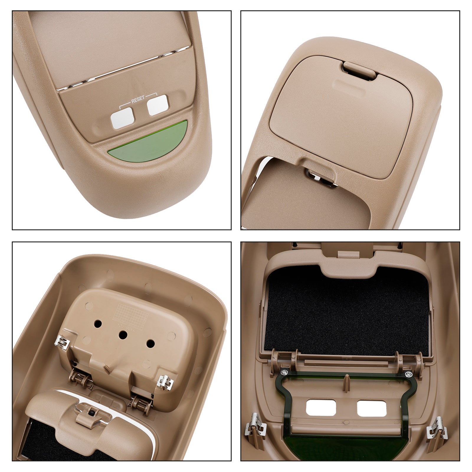 2002-2004 Ford F250 F-350 F-450 F-550 Super Duty Overhead Console Assembly w/o Sunroof Tan