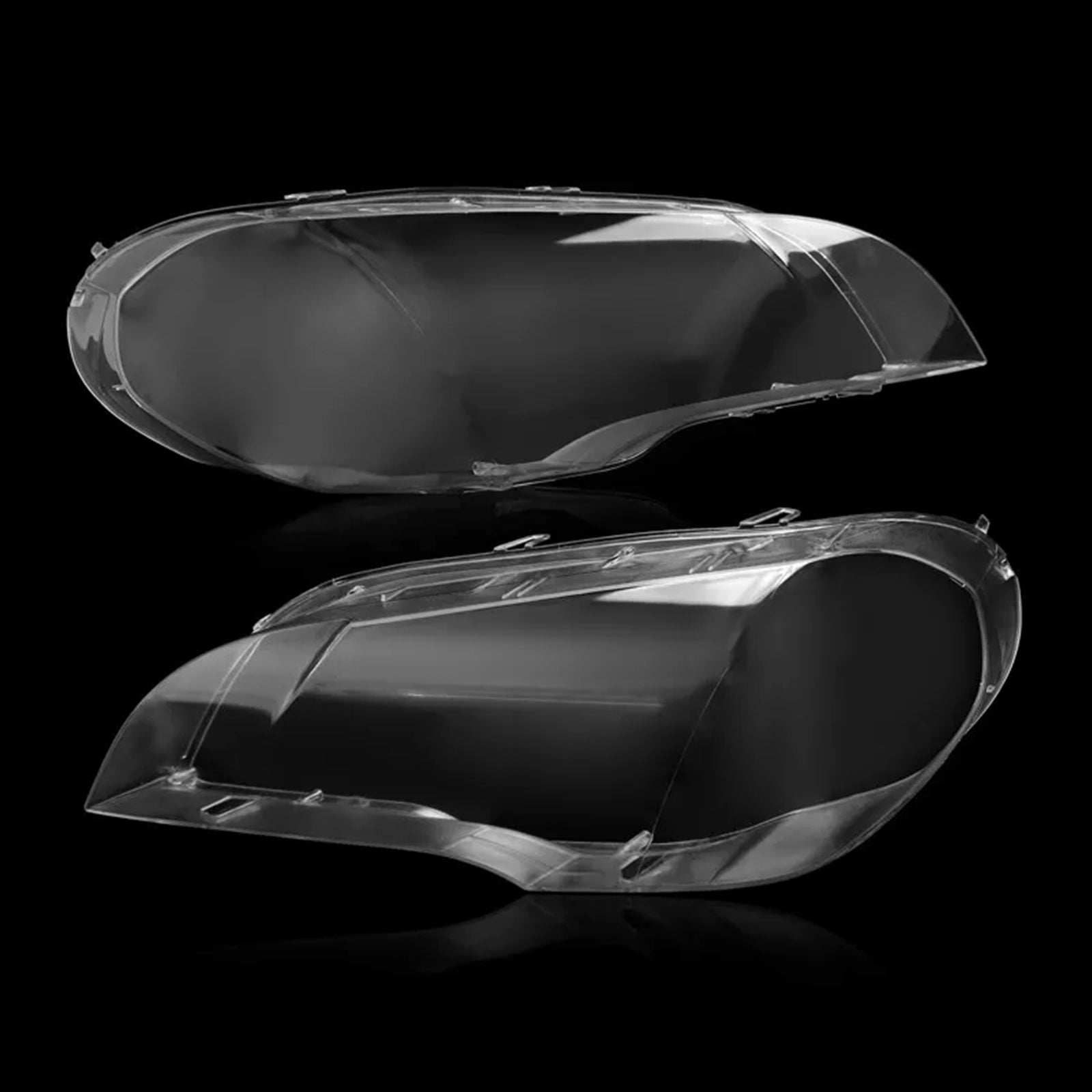 2007-2013 BMW X5 E70 2PCS Clear Headlight Lens Cover Headlamp Left+Right