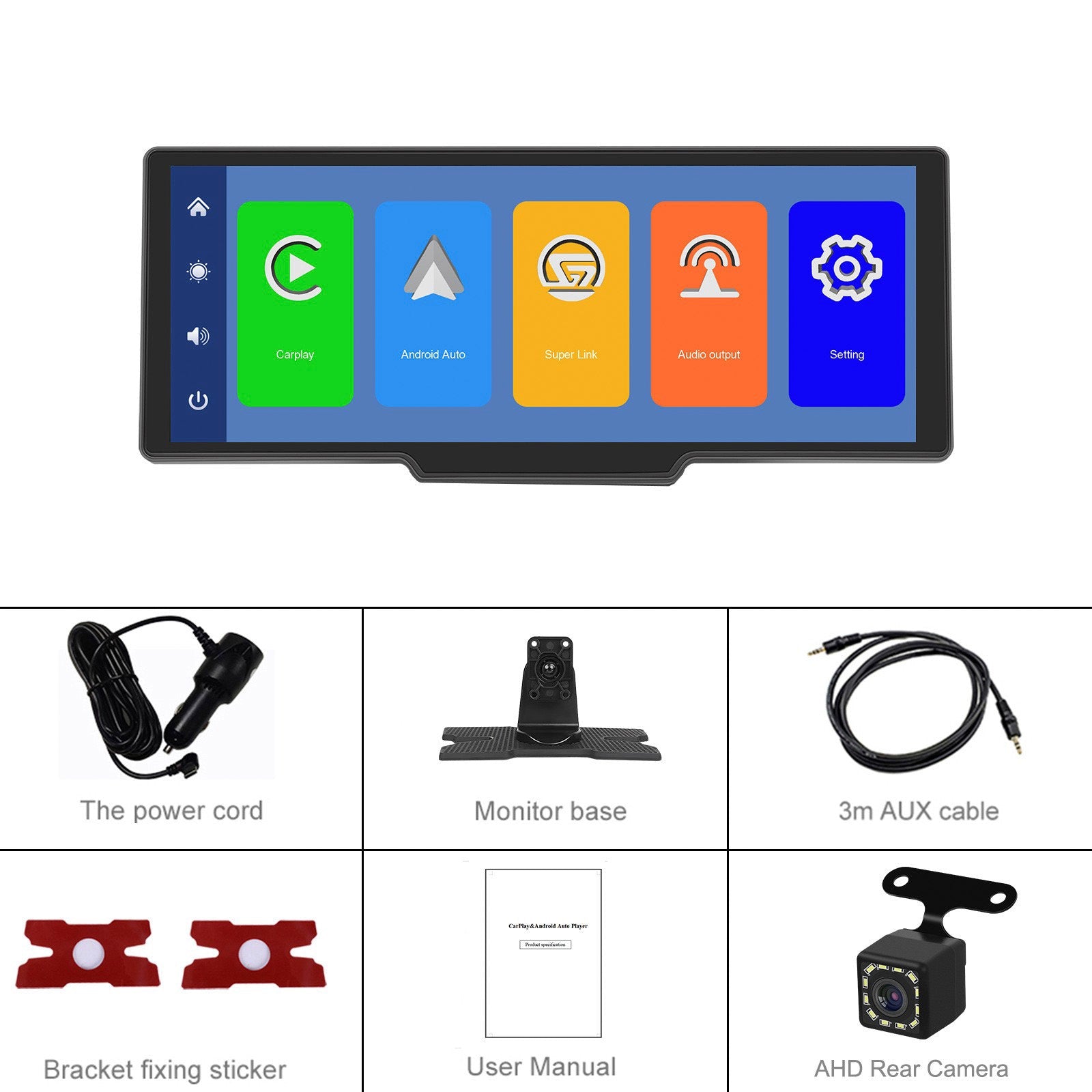 10.26 HD Display Car Navigation System CarPlay all-in-one Machine 12 LED Camera