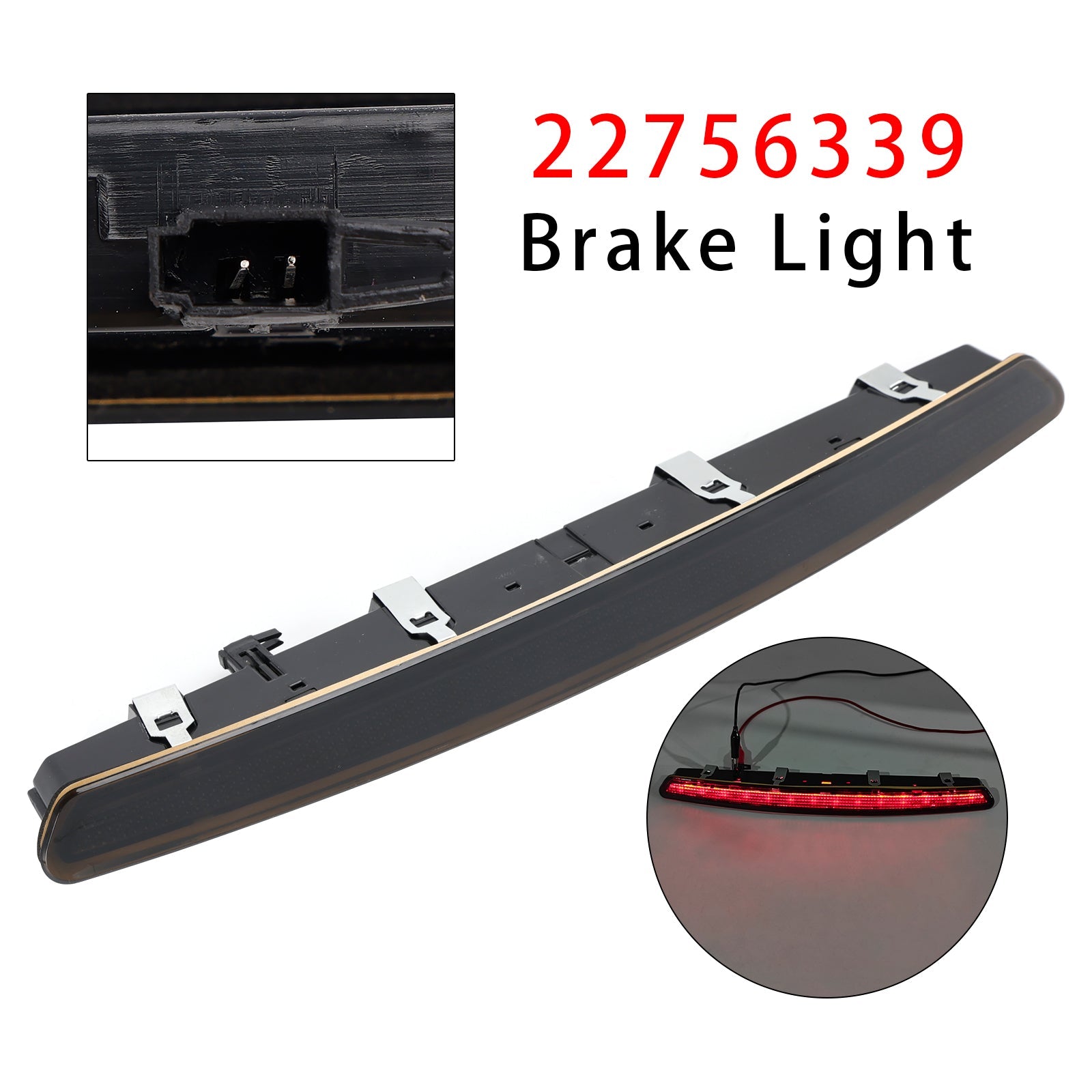 Rear High Mount Stop Light For Vauxhall/Opel Insignia A Mk1 13-17 Facelift Black
