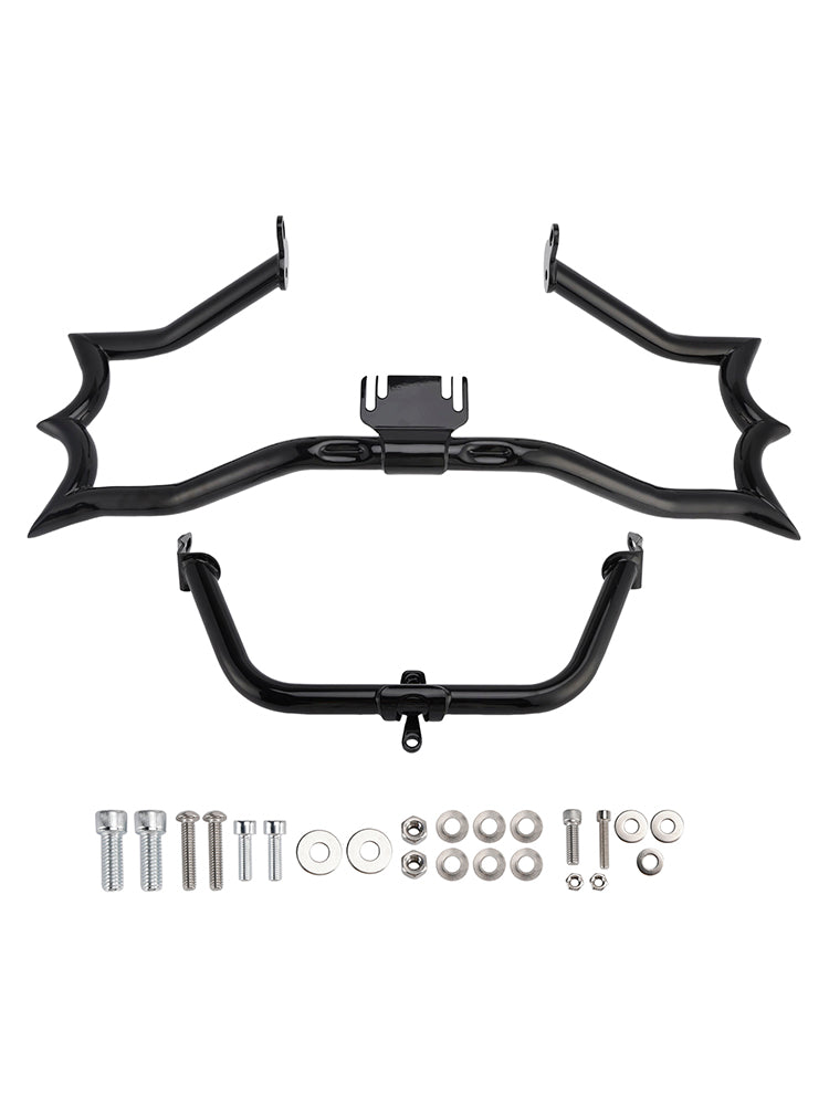 2009-2023 Touring Road King Bumper Engine Guard Fairing Mount Crash Bar Kit Chrome