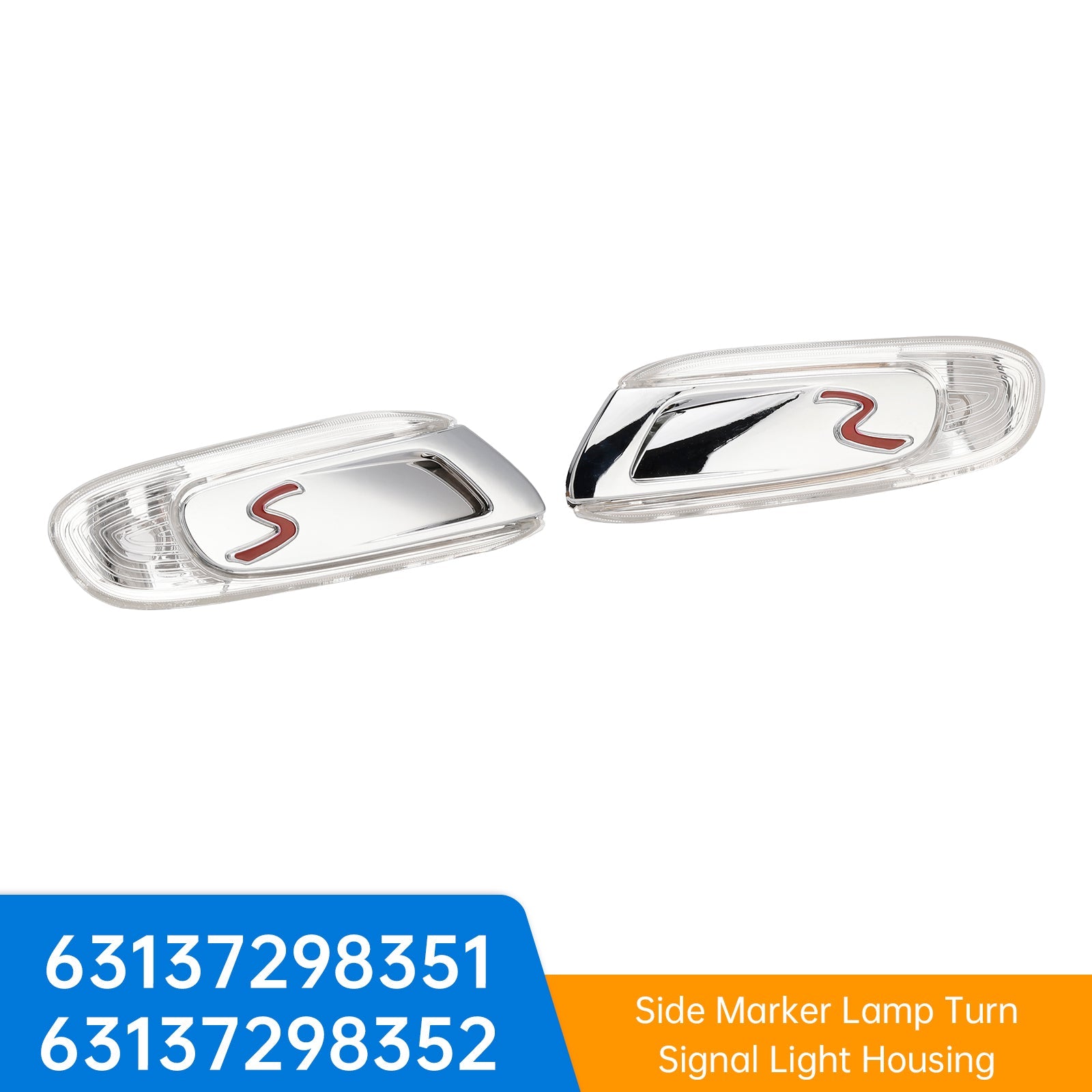 2014-2021 MINI F55 F56 F57 S Pair Side Marker Lamp Turn Signal Light Housing