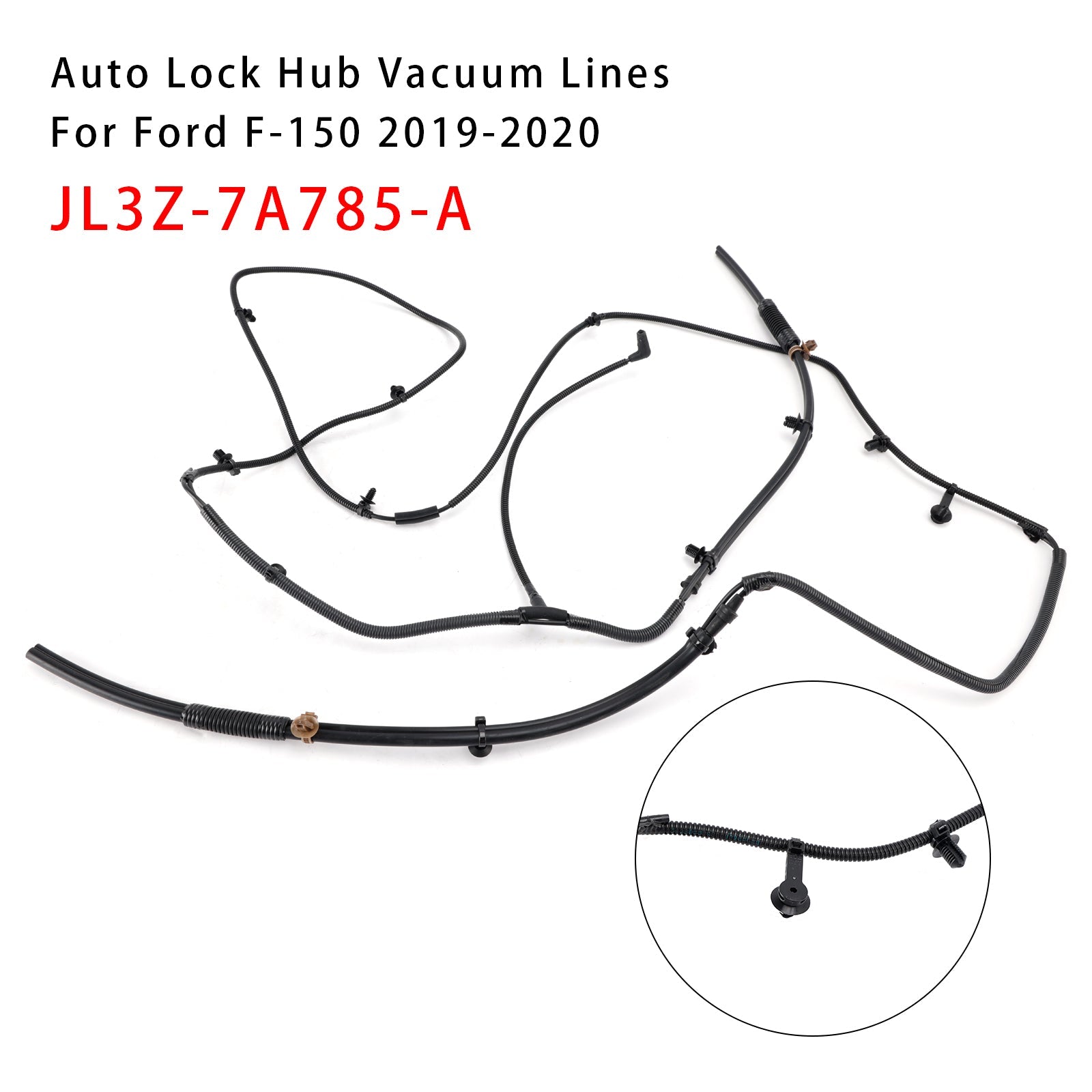 Auto Lock Hub Vacuum Lines Tube 4x4 4wd Front Axle For Ford F-150 2019-2020