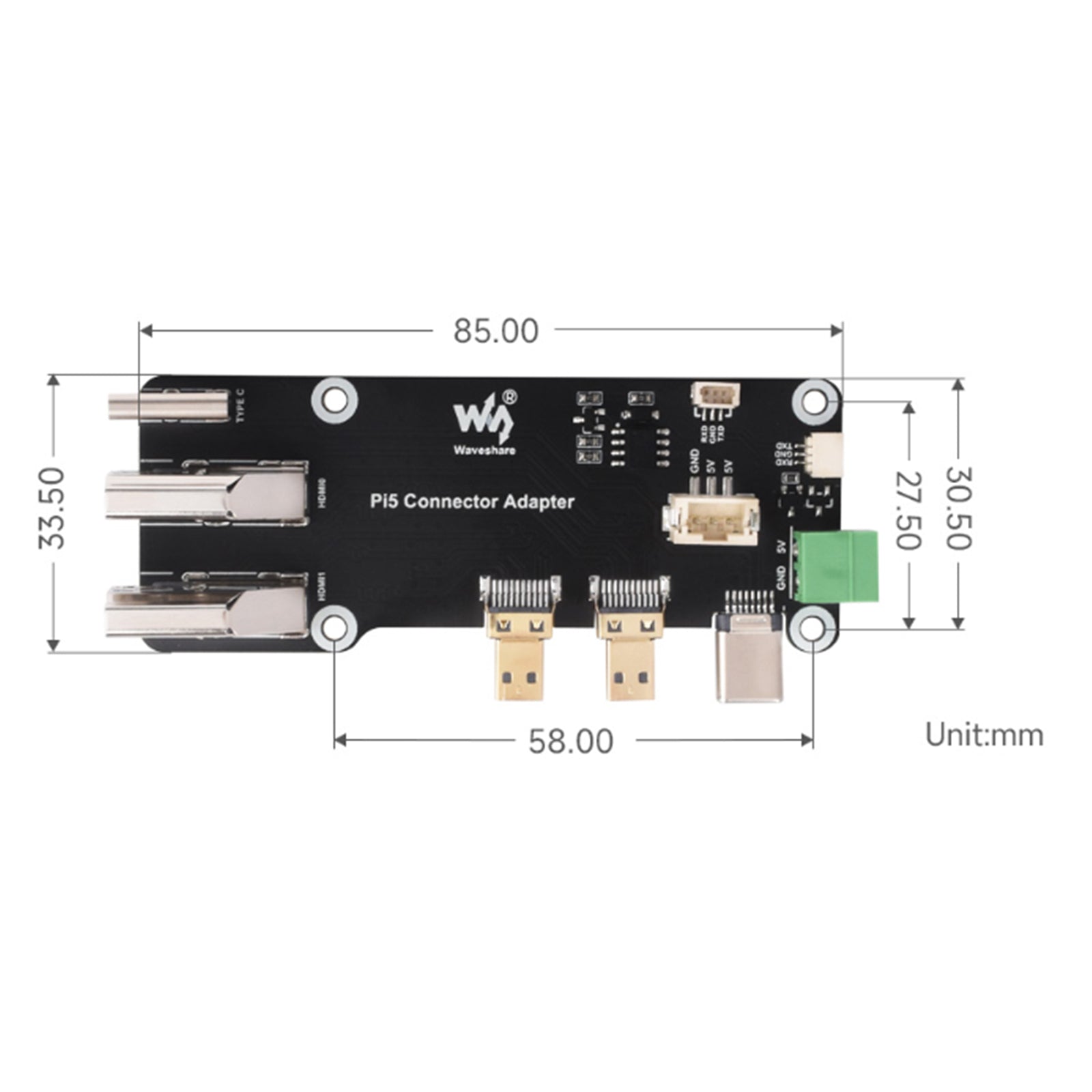 Raspberry Pi Multi-Function Expansion Board HDMI Dual 4K Output With Pi5/Pi4B