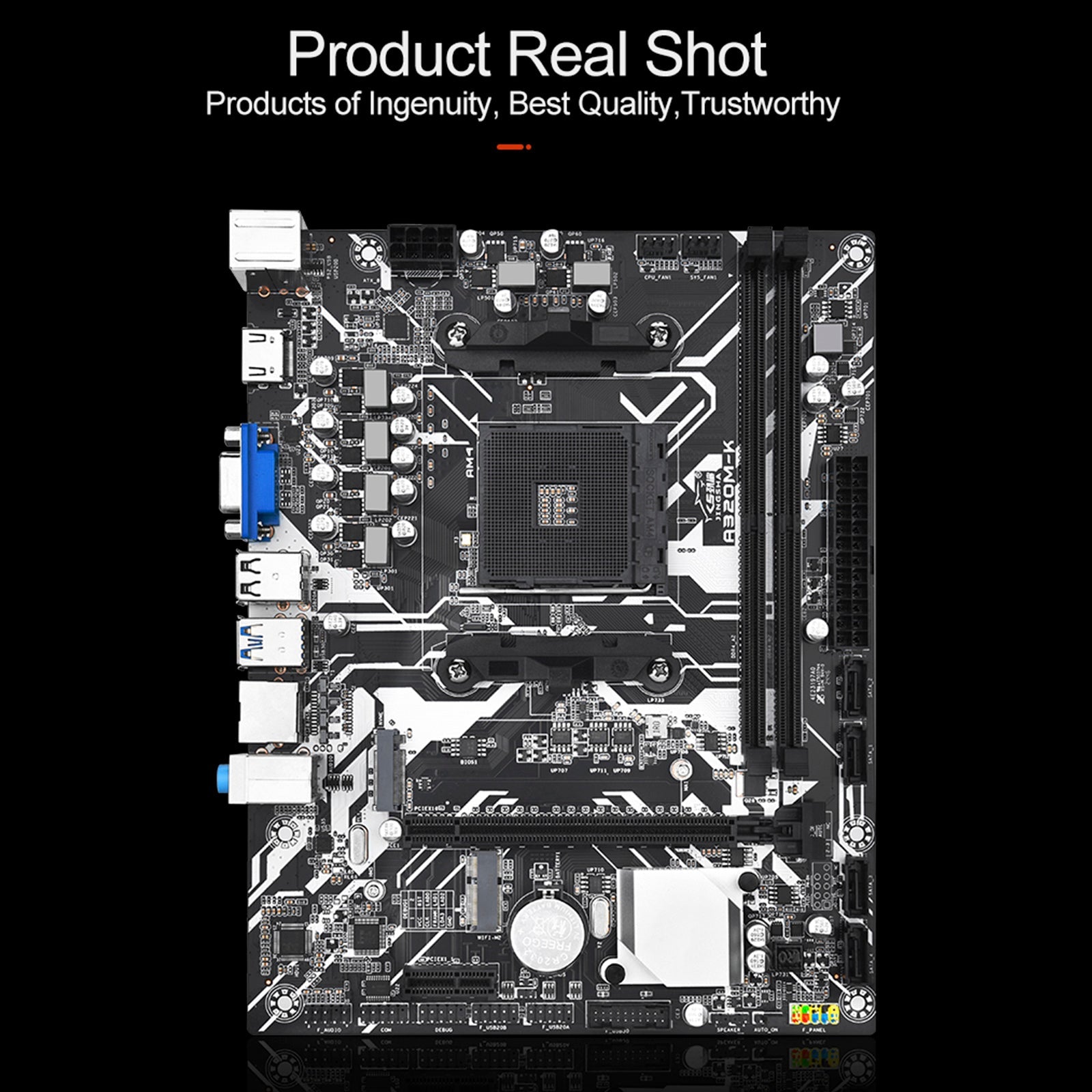 A320M-K Computer Motherboard AMD Socket AM4 CPU Support NVME Gigabit Network Card