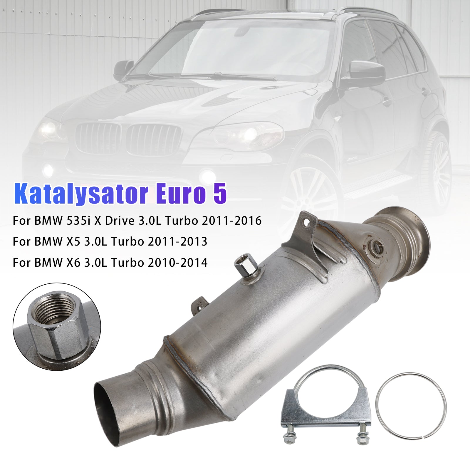 2011-2013 BMW X5 3.0L Turbo Catalytic Converter Euro 5