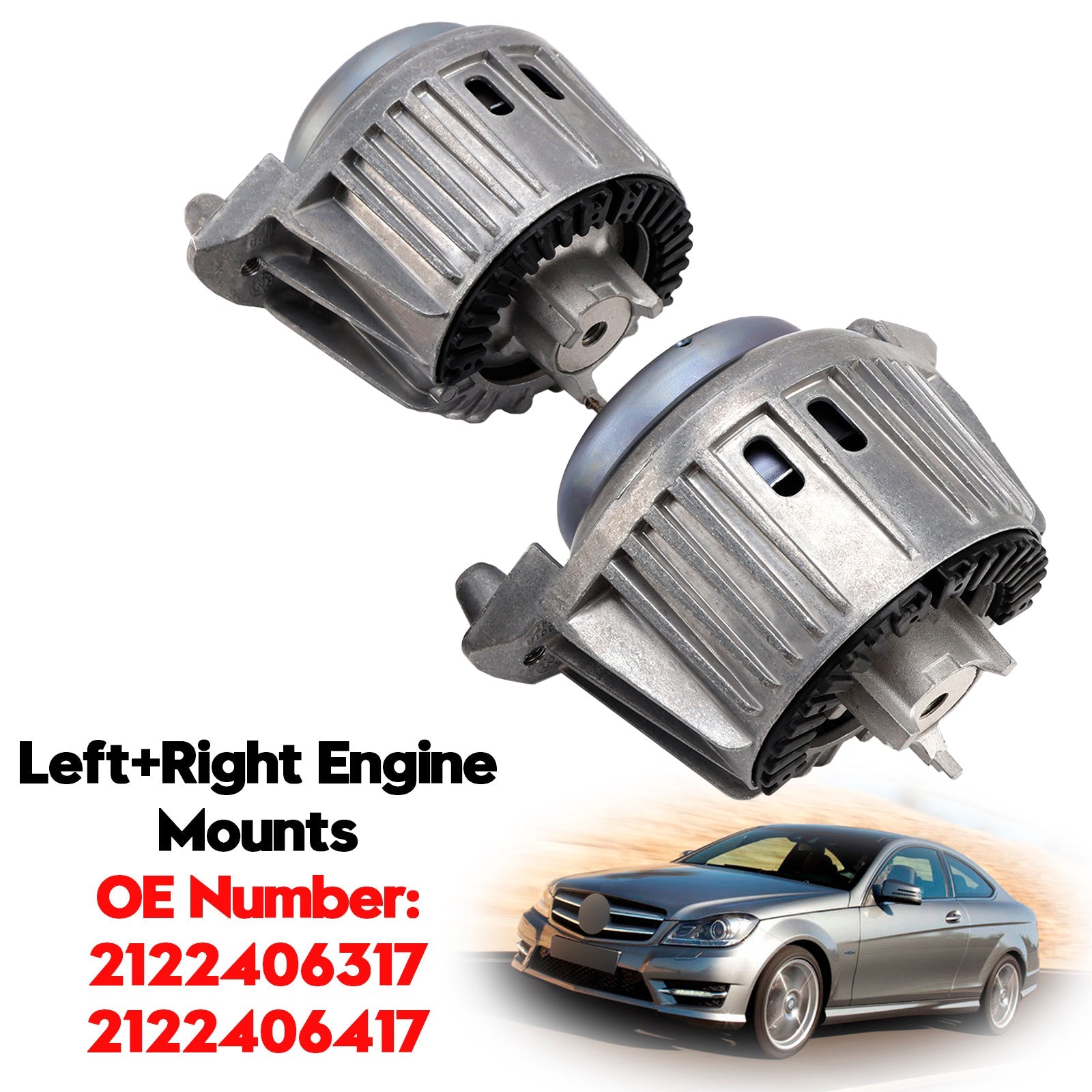 2009-2016 Mercedes-Benz E-Class C207 2x Left + Right Engine Mounts 2122406317 2122406417