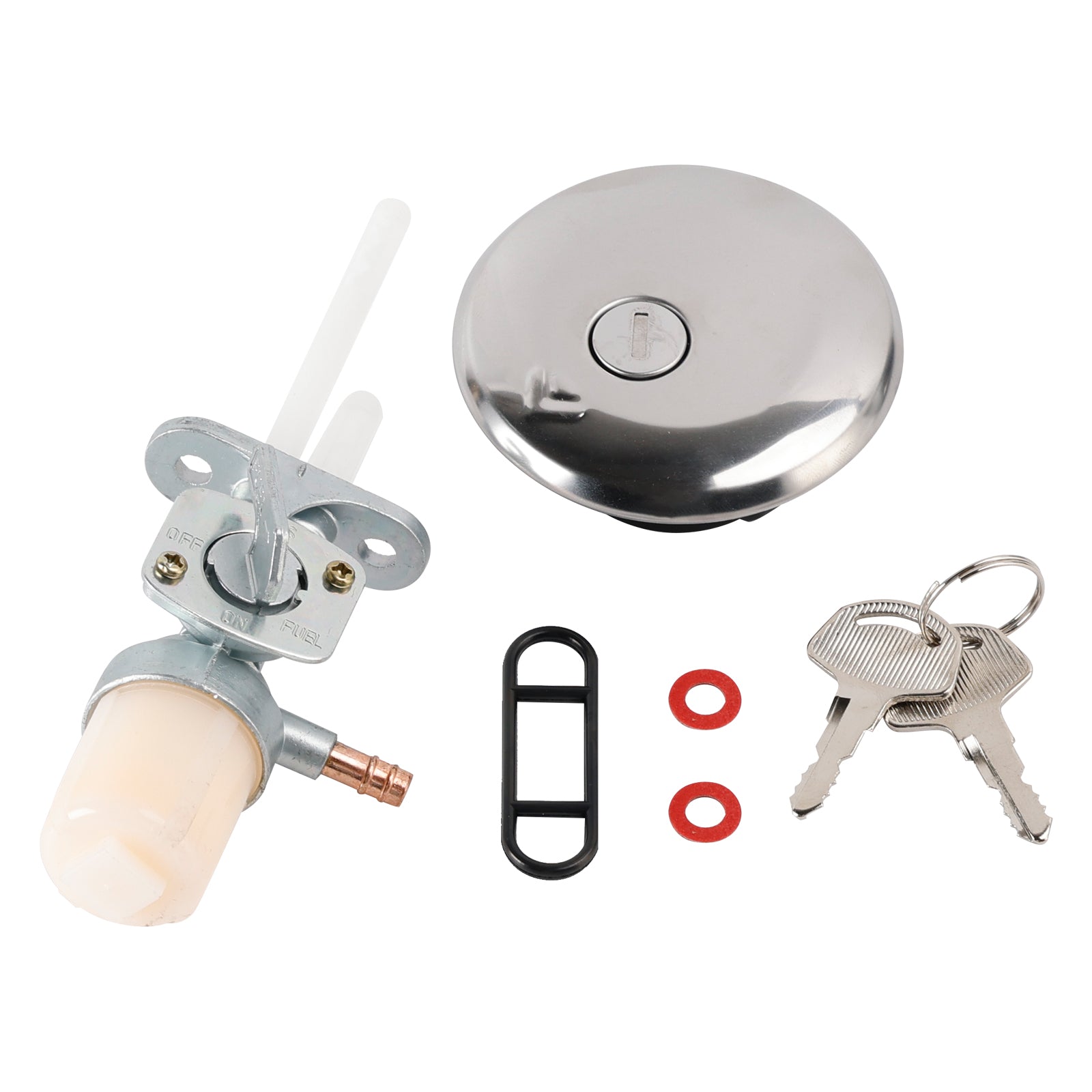 Cafe Racer Fuel Gas Tank 9L / 2.4 Gal For Suzuki GN125 GN 125 250 - Silver