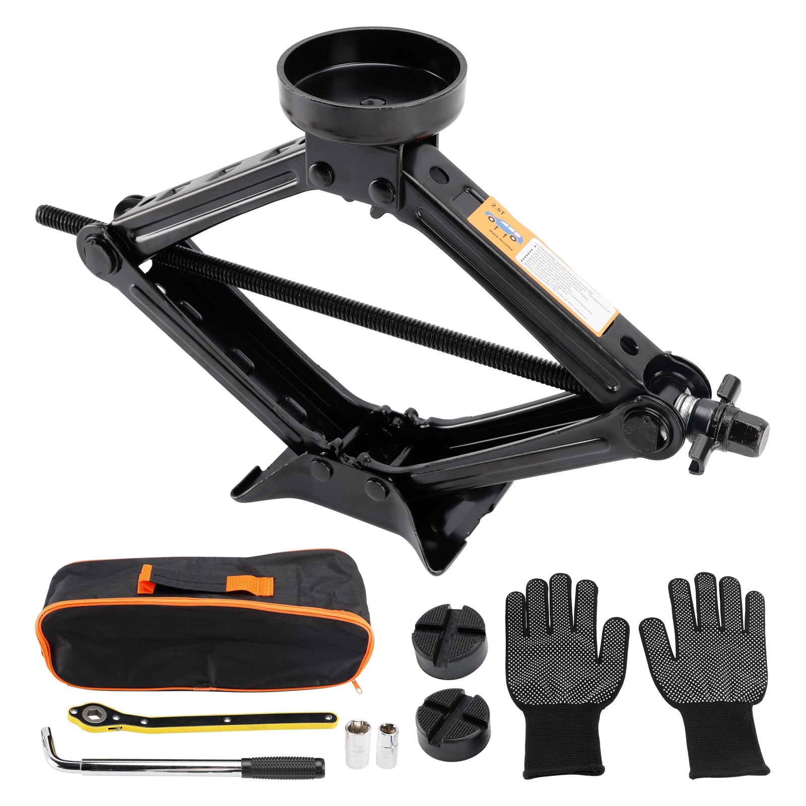 Car Jack 2.5 T/2500 kg Universal Scissor Jack Wheel Brace Wrench For SUV MPV