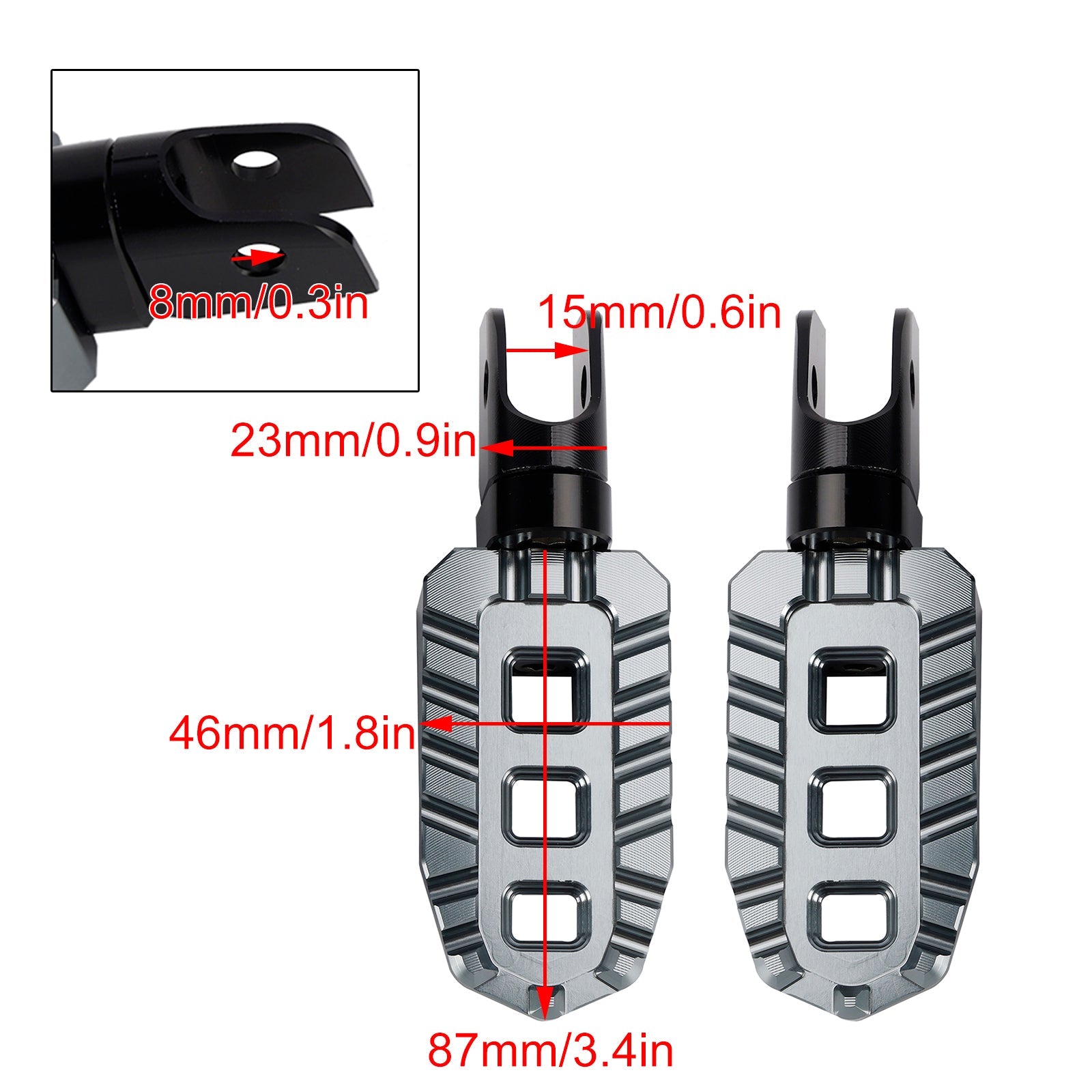 Front Footrests Foot Pegs fit for BMW R1300GS F900GS F800GS S1000XR 2023-2024