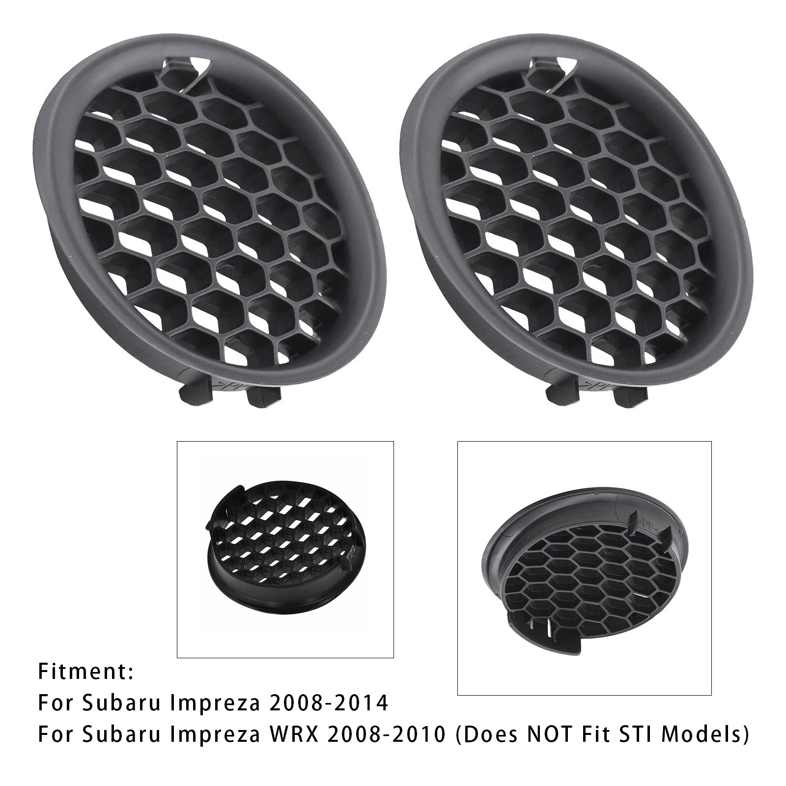 Pair Fog Light Cover Grilles For Subaru Impreza 2008-2014 57731FG200