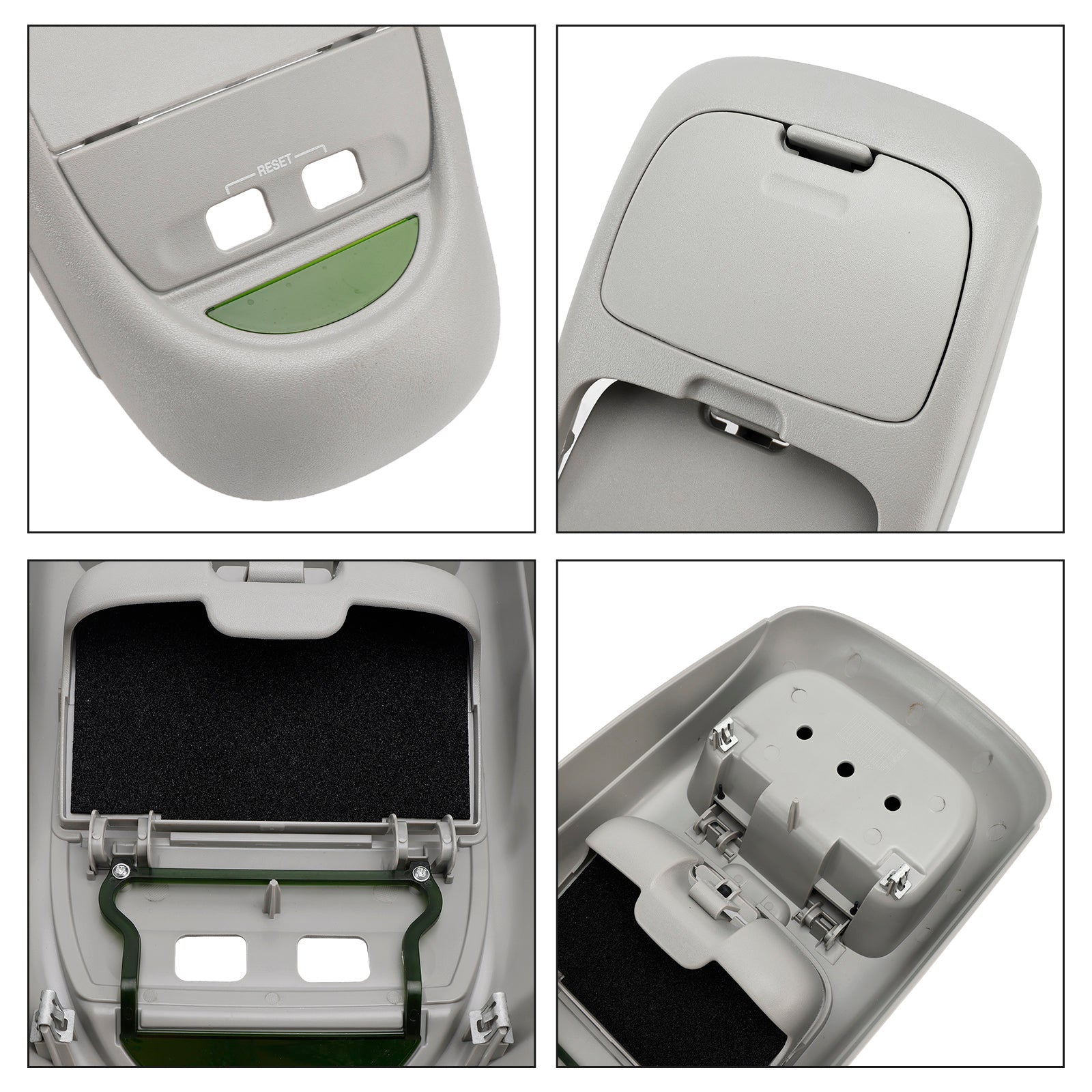 2002-2004 Ford F250 F-350 F-450 F-550 Super Duty Overhead Console Assembly w/o Sunroof Gray