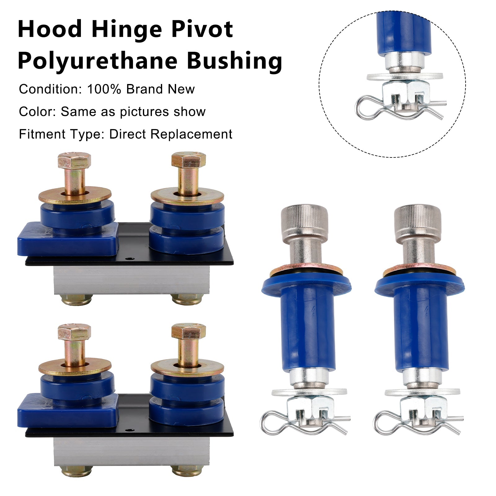 Hood Hinge Pivot Bushing Kit Mounting Bolt 13-04154 Fit Peterbilt 357 378 379