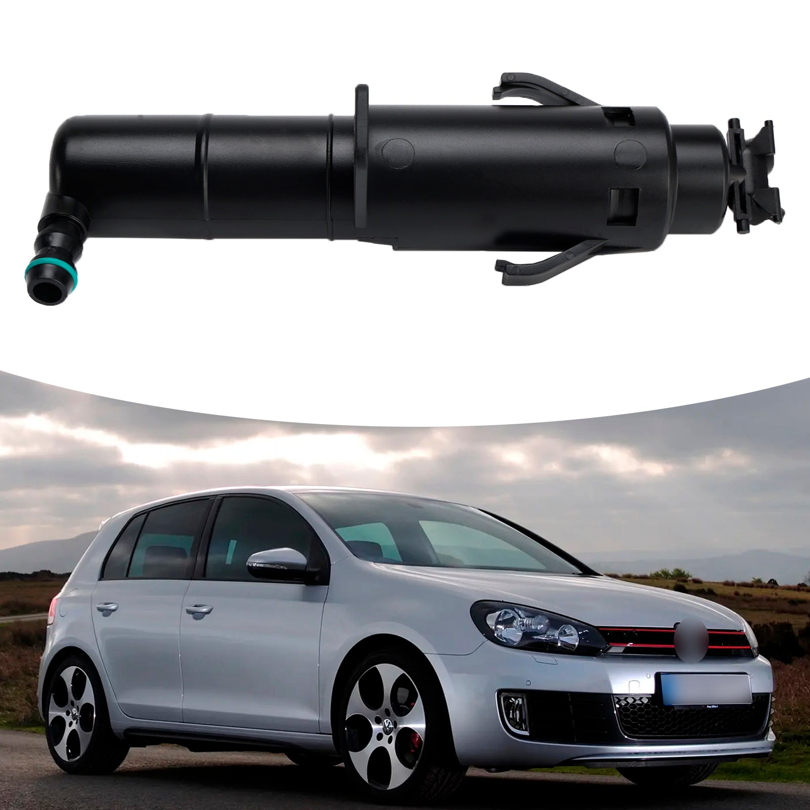 Front Headlight Spray Washer Nozzle 5K0955978A For VW Golf Jetta MK6