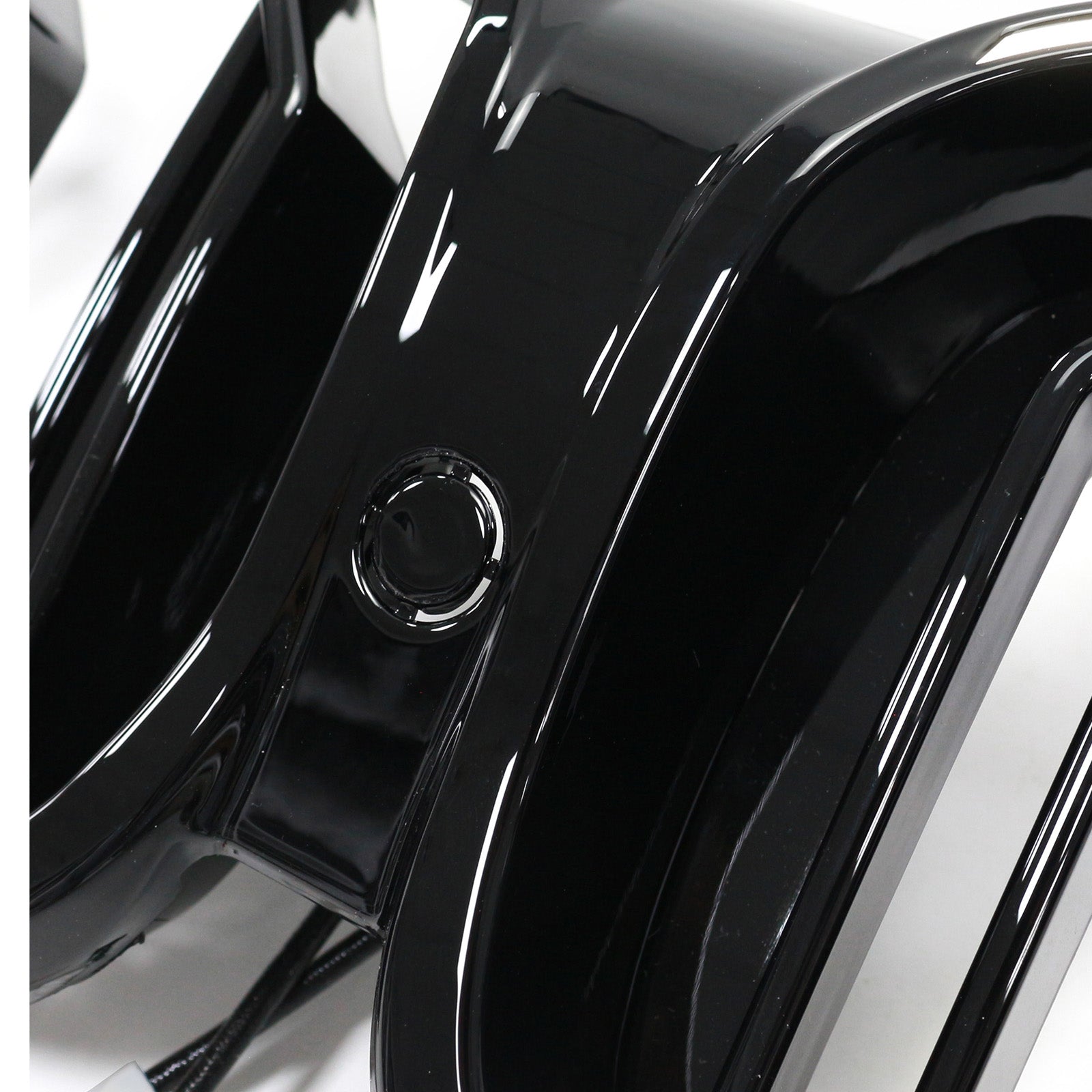 Double Slat Front Kidney Grille Fit BMW 5 Series G30 G31 2017-2020 Gloss Black