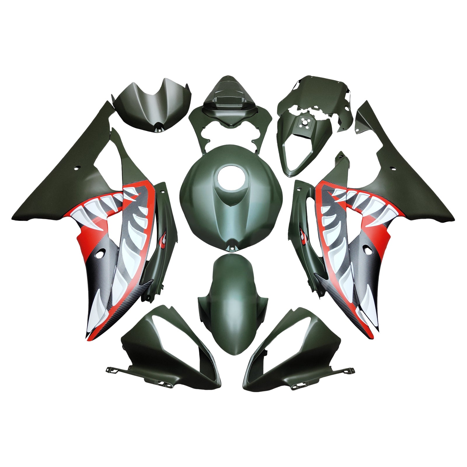 Injection Fairing Kit Bodywork Plastic ABS For Yamaha YZFR6 YZF-R6 2008-2016