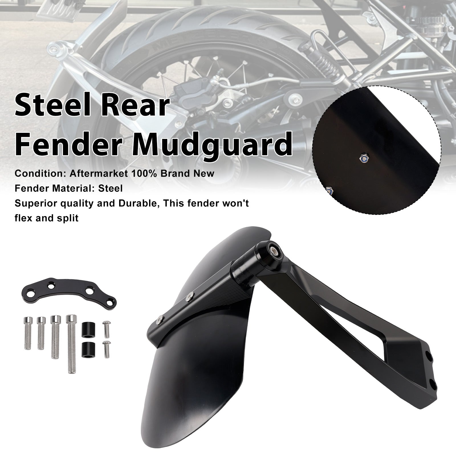 2025-2026 For BMW R12 GS Steel Rear Fender Mudguard