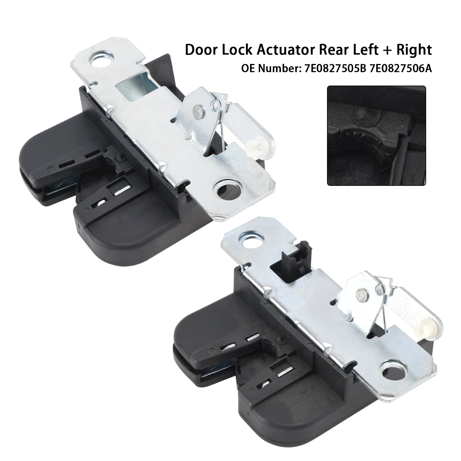 2X Rear Door Lock Actuator 7E0827505B 7E0827506A Fits For VW Transporter T5 T6