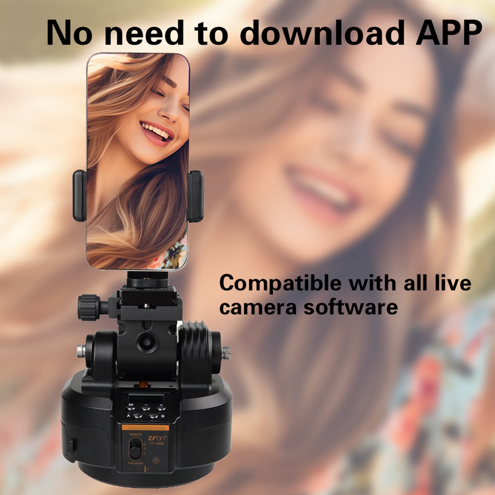 YT-1500 카메라 전기 클라우드 플랫폼 모바일 라이브 회전 파노라마 스태빌라이저