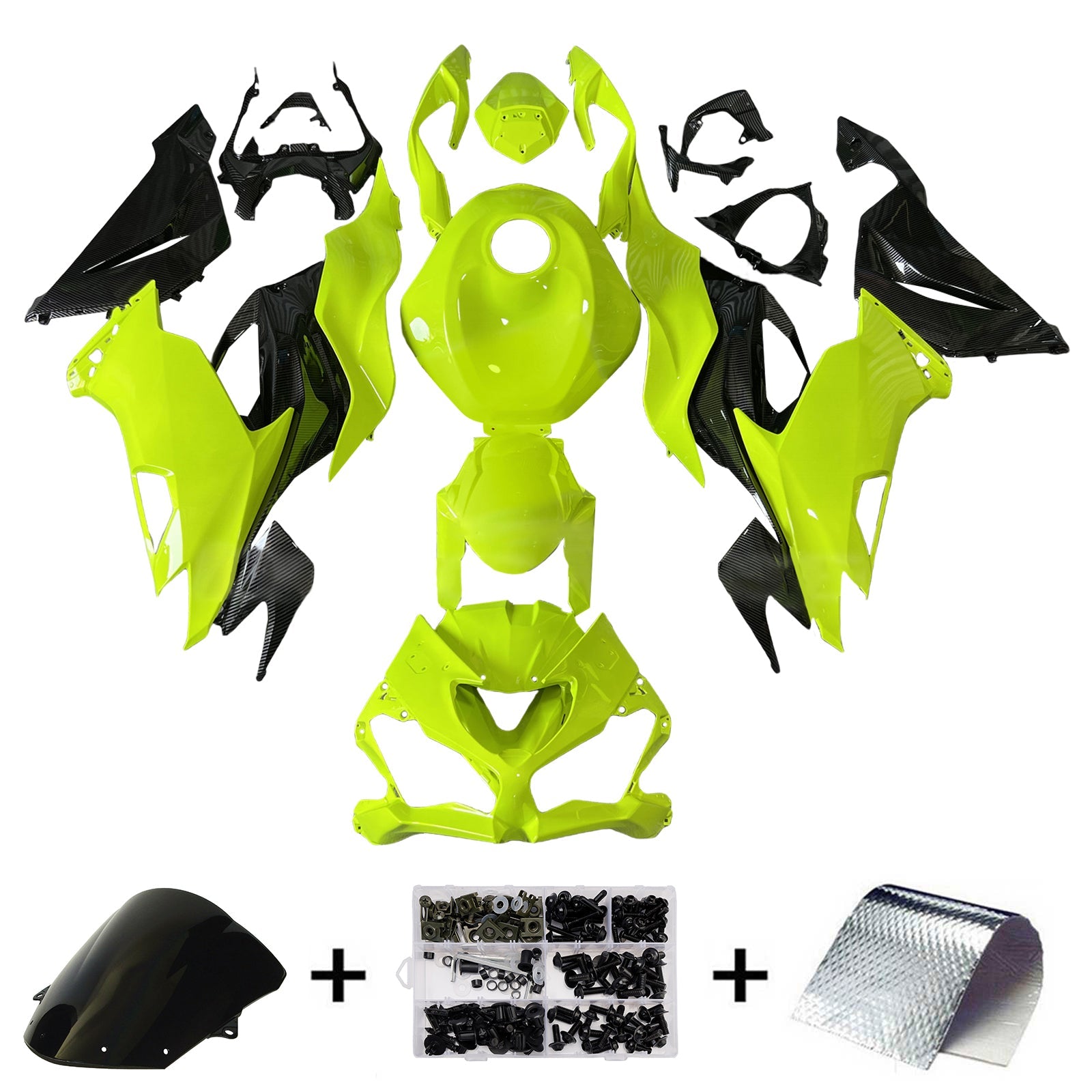 Injection Fairing Kit Bodywork Plastic ABS fit For Kawasaki ZX6R 2019-2023