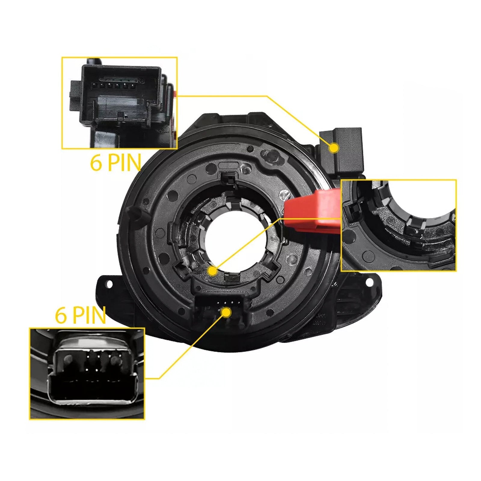 Spiral Cable Clock Spring Squib 6C0959653 For Seat Skoda Vw Polo V 6R1/6C1