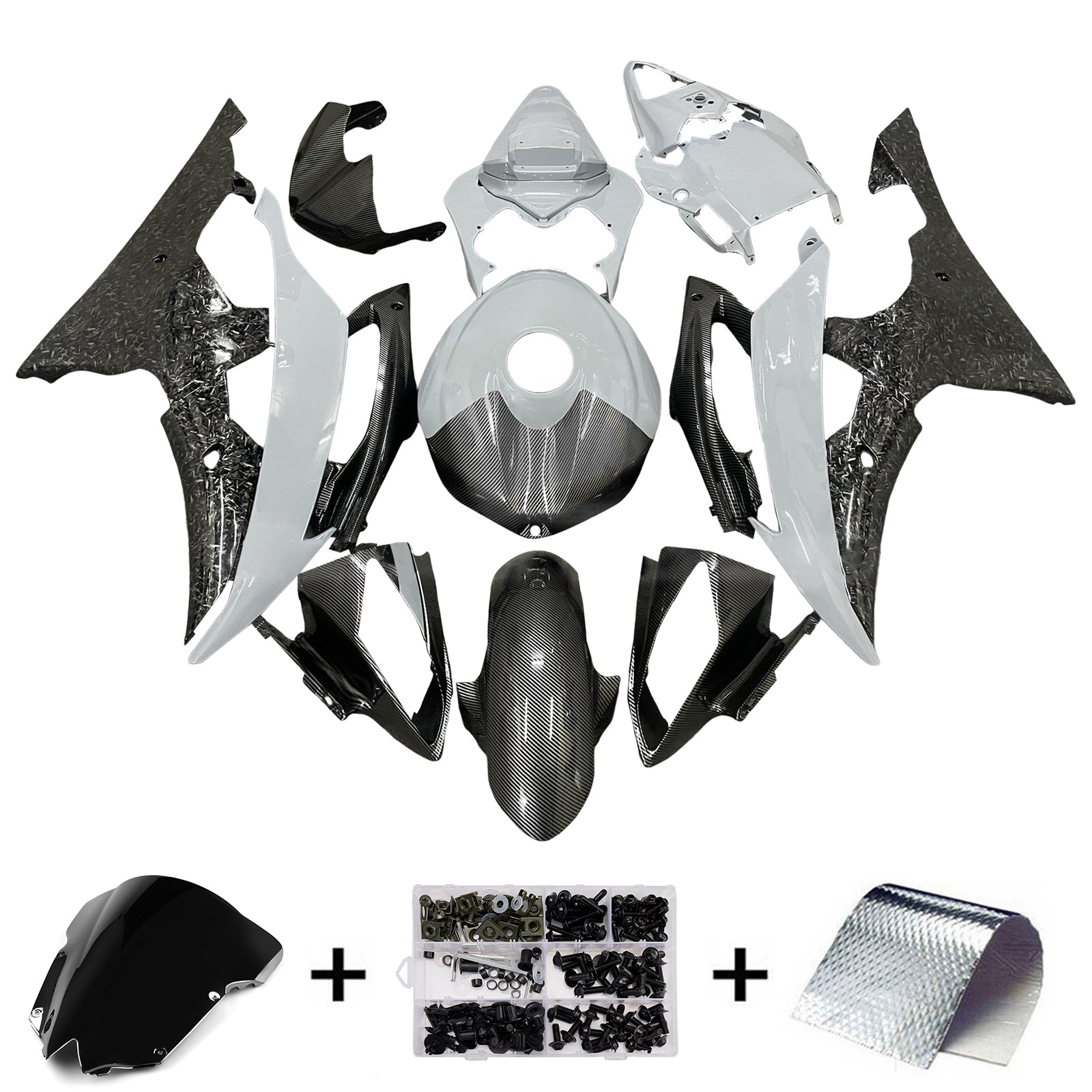 Injection Fairing Kit Bodywork Plastic ABS For Yamaha YZFR6 YZF-R6 2008-2016