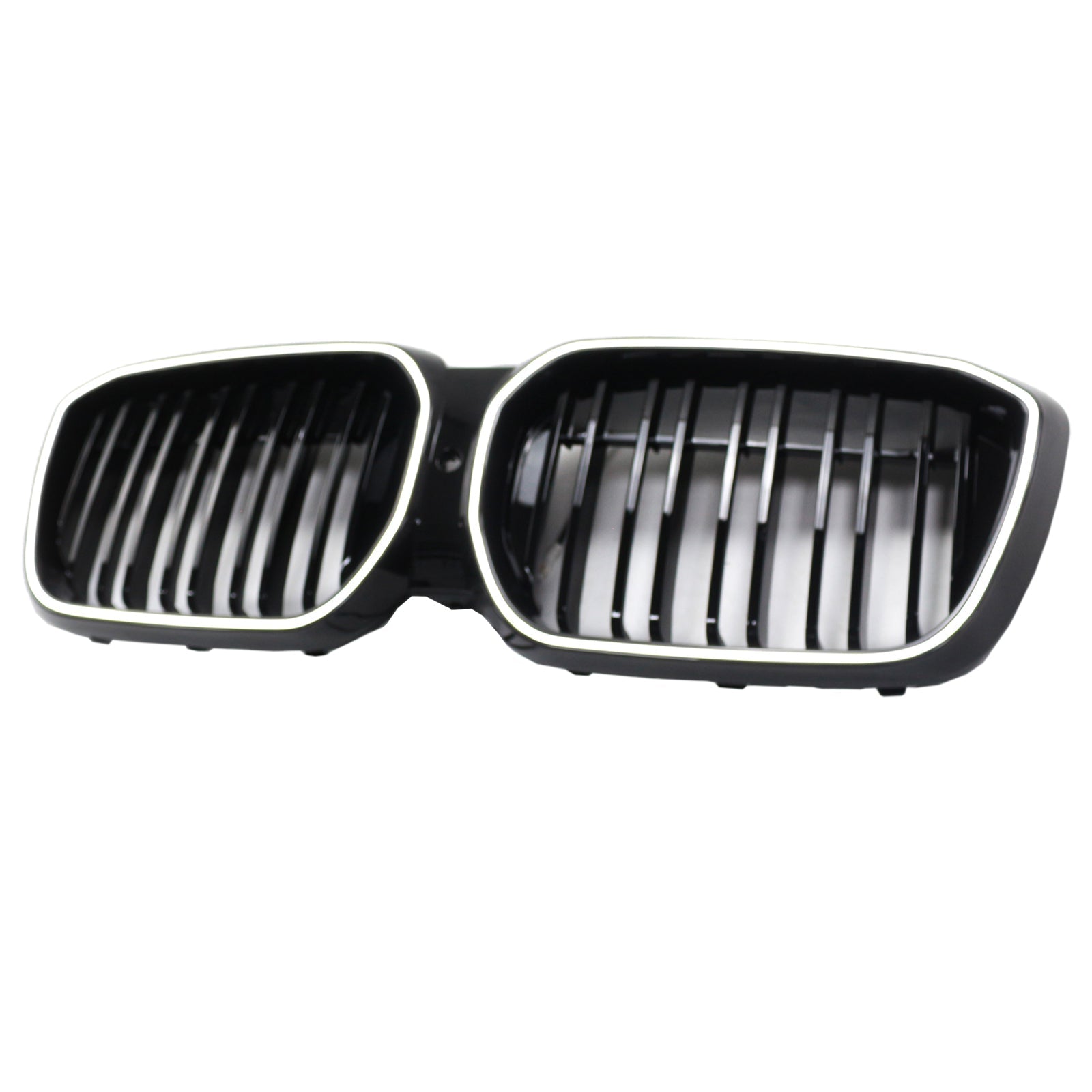 Double Slat Black Front Kidney Grill Grille Fit BMW IX3 G08 LCI 2022-2024