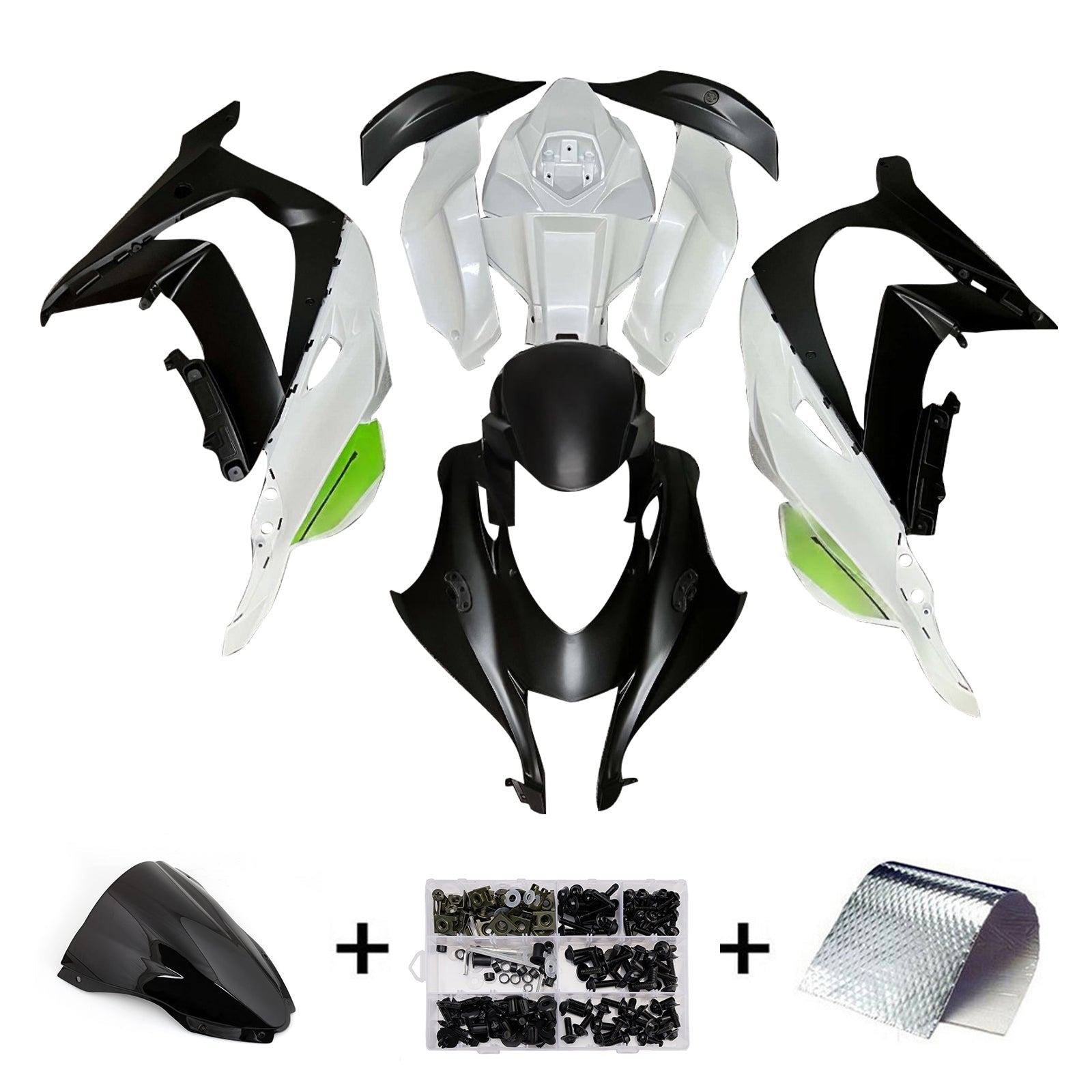 Injection Fairing Kit Bodywork Plastic ABS fit For Kawasaki ZX10R 2016-2020