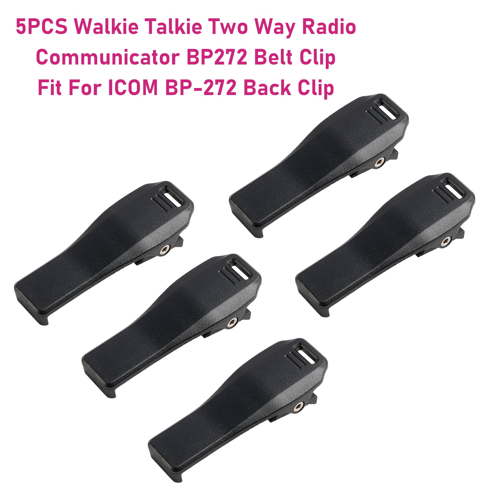 5PCS Walkie Talkie Radio Communicator BP272 Belt Clip For ICOM BP-272 Back Clip